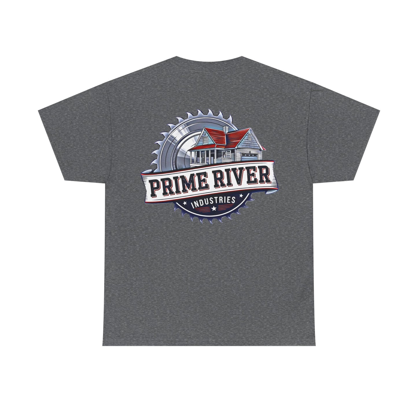 Prime River Industries Heavy Cotton Tee, Casual Unisex Shirt, Outdoor Apparel, Gift for Him, Graphic Tee, Vintage Style Tee