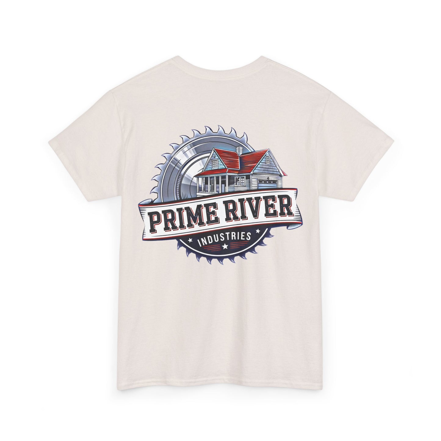 Prime River Industries Heavy Cotton Tee, Casual Unisex Shirt, Outdoor Apparel, Gift for Him, Graphic Tee, Vintage Style Tee