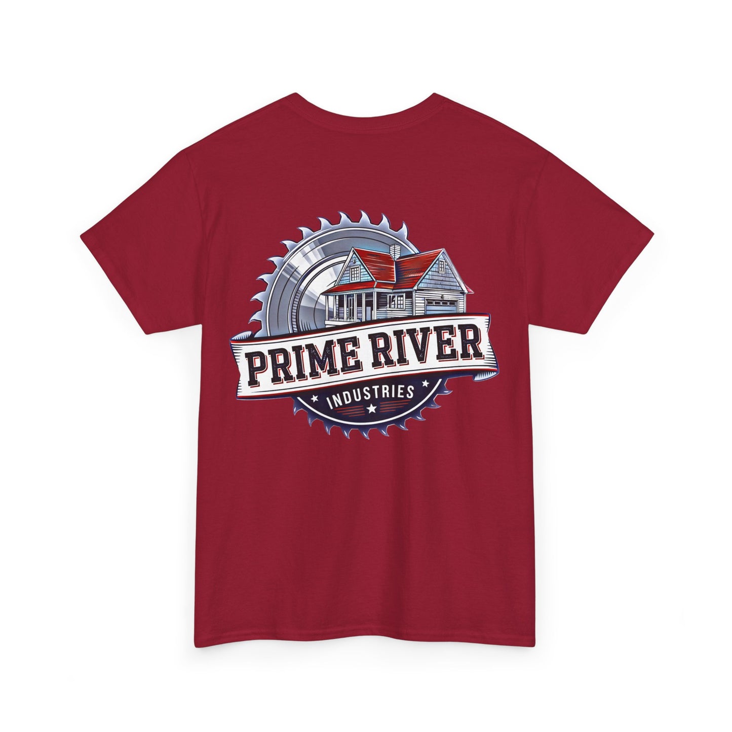 Prime River Industries Heavy Cotton Tee, Casual Unisex Shirt, Outdoor Apparel, Gift for Him, Graphic Tee, Vintage Style Tee