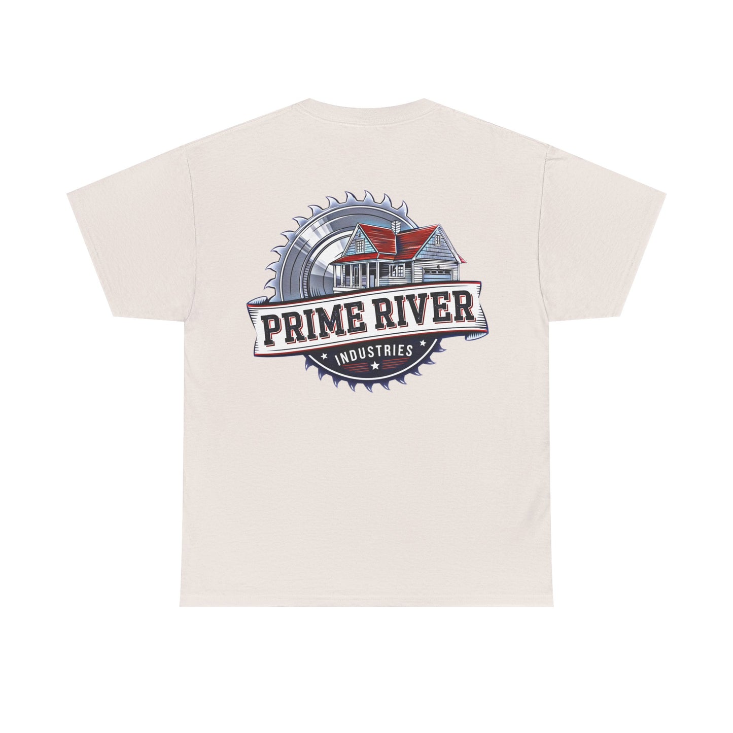 Prime River Industries Heavy Cotton Tee, Casual Unisex Shirt, Outdoor Apparel, Gift for Him, Graphic Tee, Vintage Style Tee
