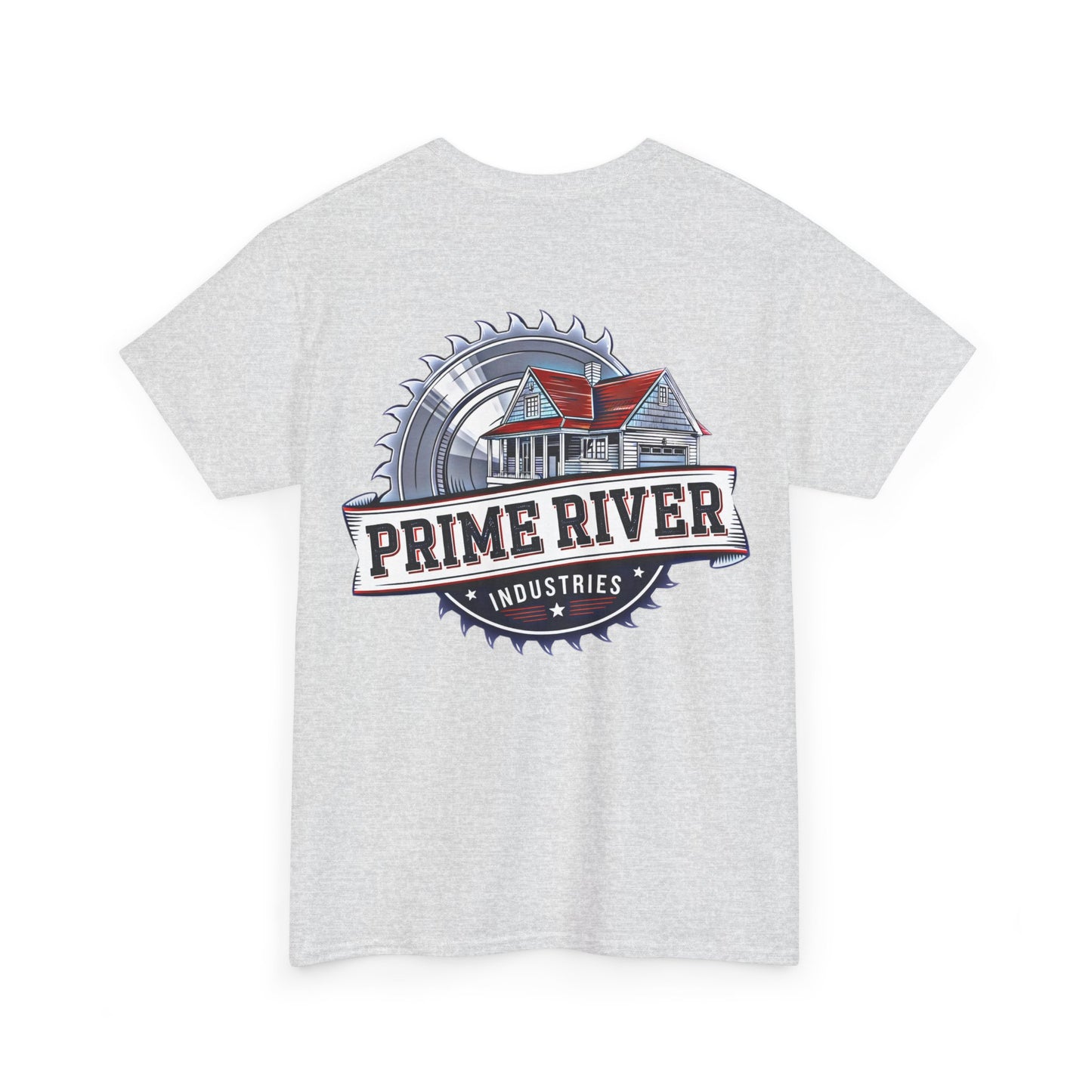 Prime River Industries Heavy Cotton Tee, Casual Unisex Shirt, Outdoor Apparel, Gift for Him, Graphic Tee, Vintage Style Tee