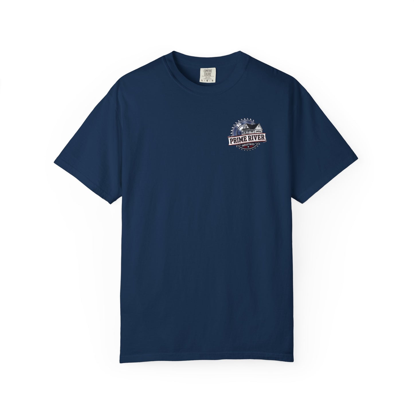 Prime River Industries T-shirt — Rustic Workshop Logo Tee