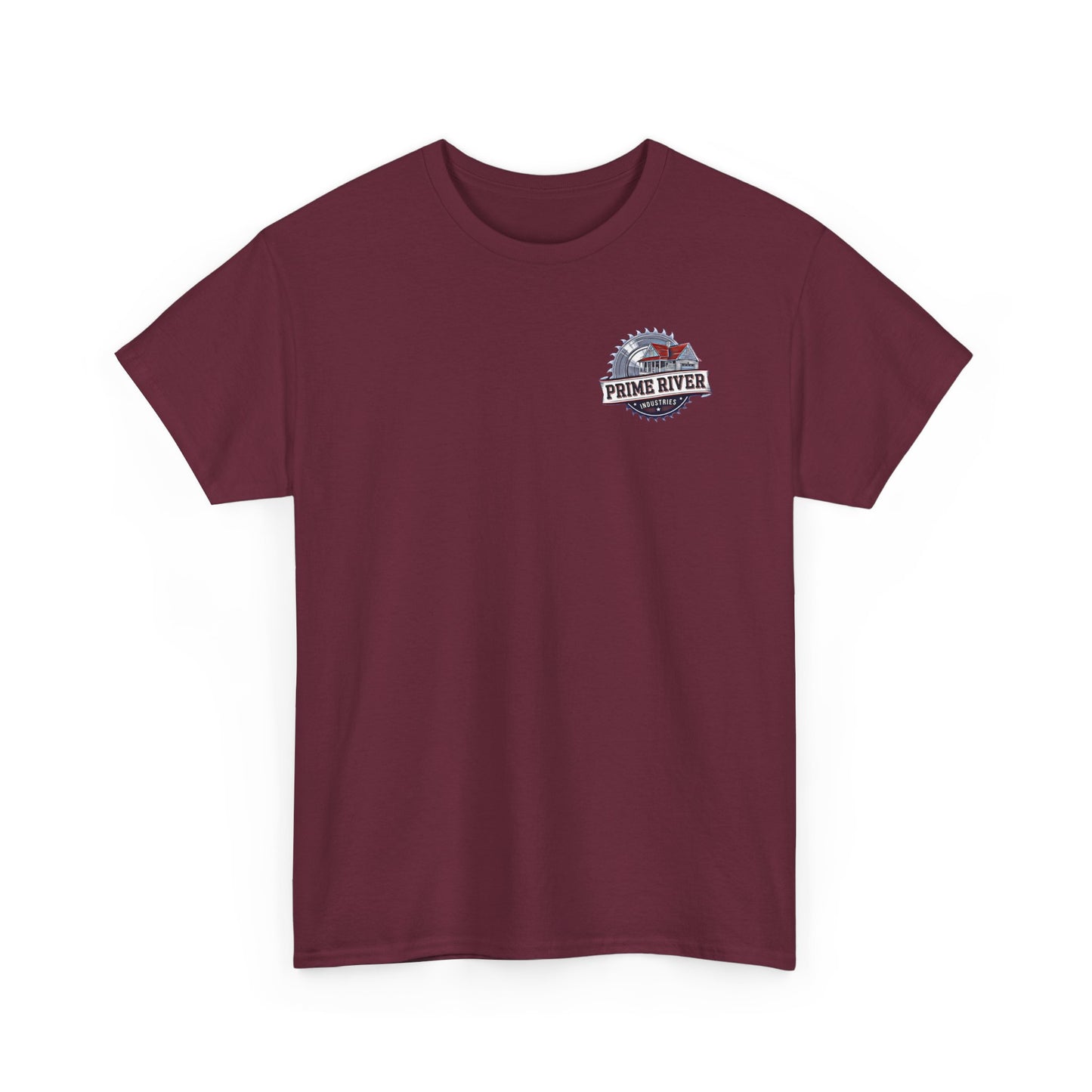 Prime River Industries Heavy Cotton Tee, Casual Unisex Shirt, Outdoor Apparel, Gift for Him, Graphic Tee, Vintage Style Tee
