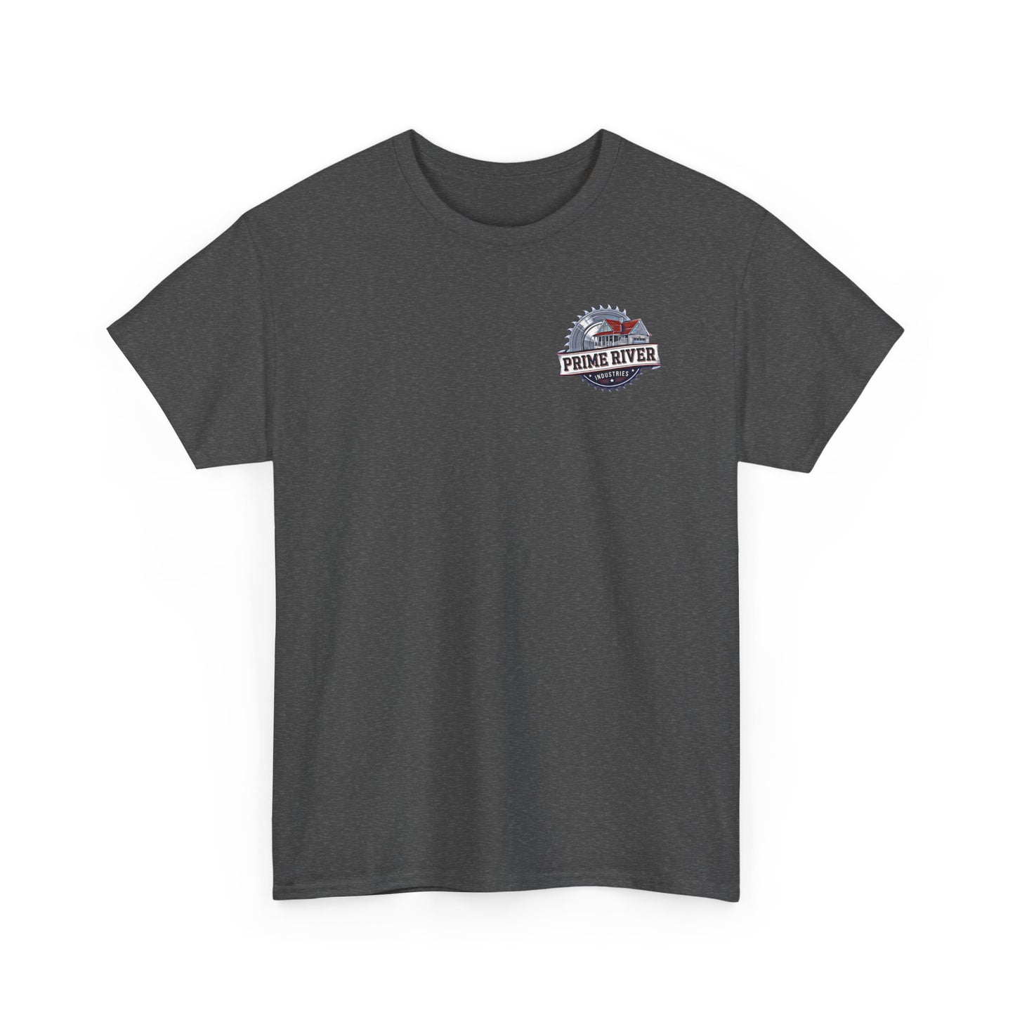 Prime River Industries Heavy Cotton Tee, Casual Unisex Shirt, Outdoor Apparel, Gift for Him, Graphic Tee, Vintage Style Tee