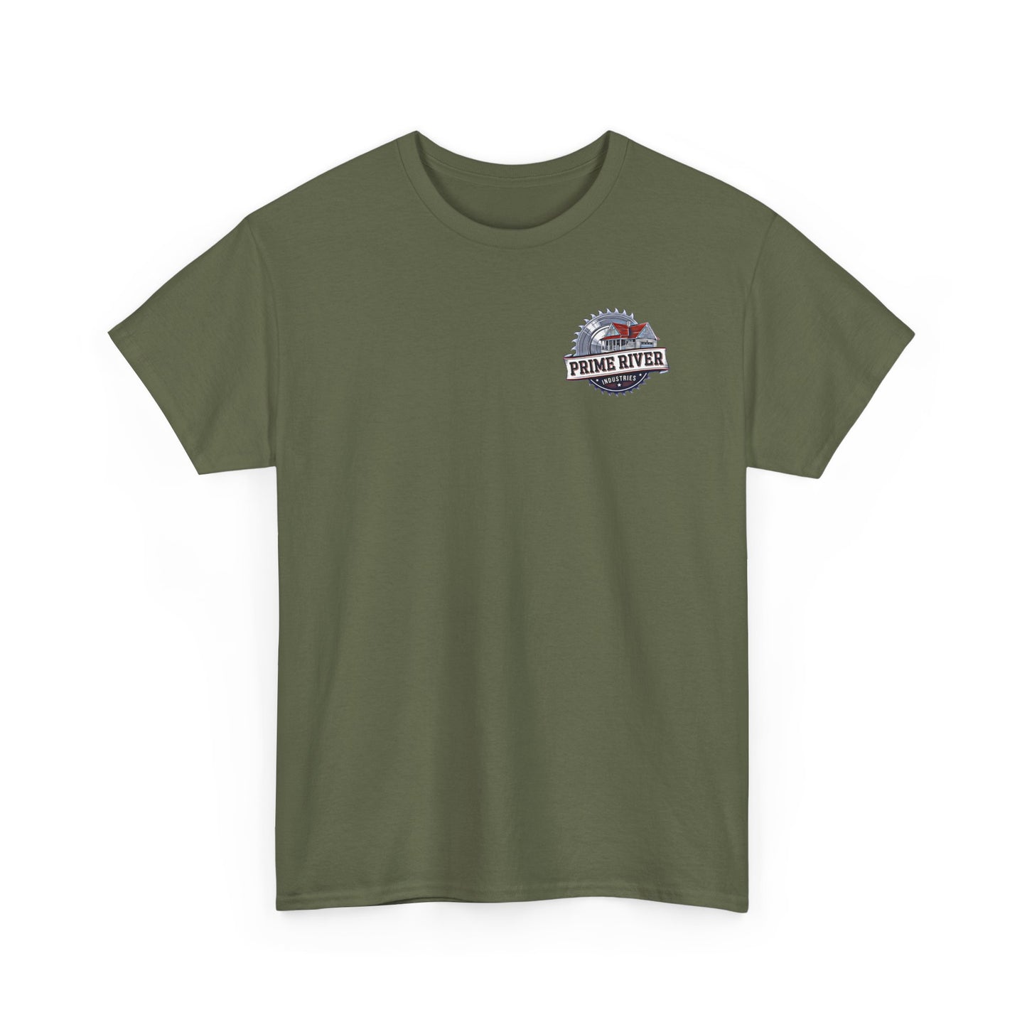Prime River Industries Heavy Cotton Tee, Casual Unisex Shirt, Outdoor Apparel, Gift for Him, Graphic Tee, Vintage Style Tee