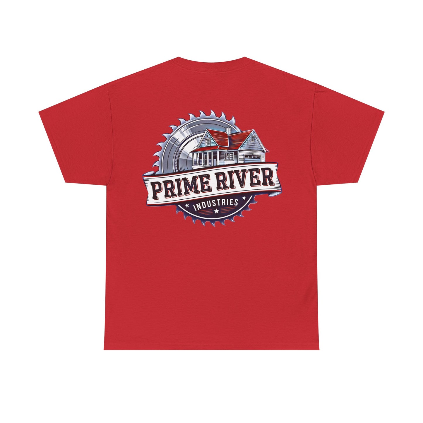 Prime River Industries Heavy Cotton Tee, Casual Unisex Shirt, Outdoor Apparel, Gift for Him, Graphic Tee, Vintage Style Tee