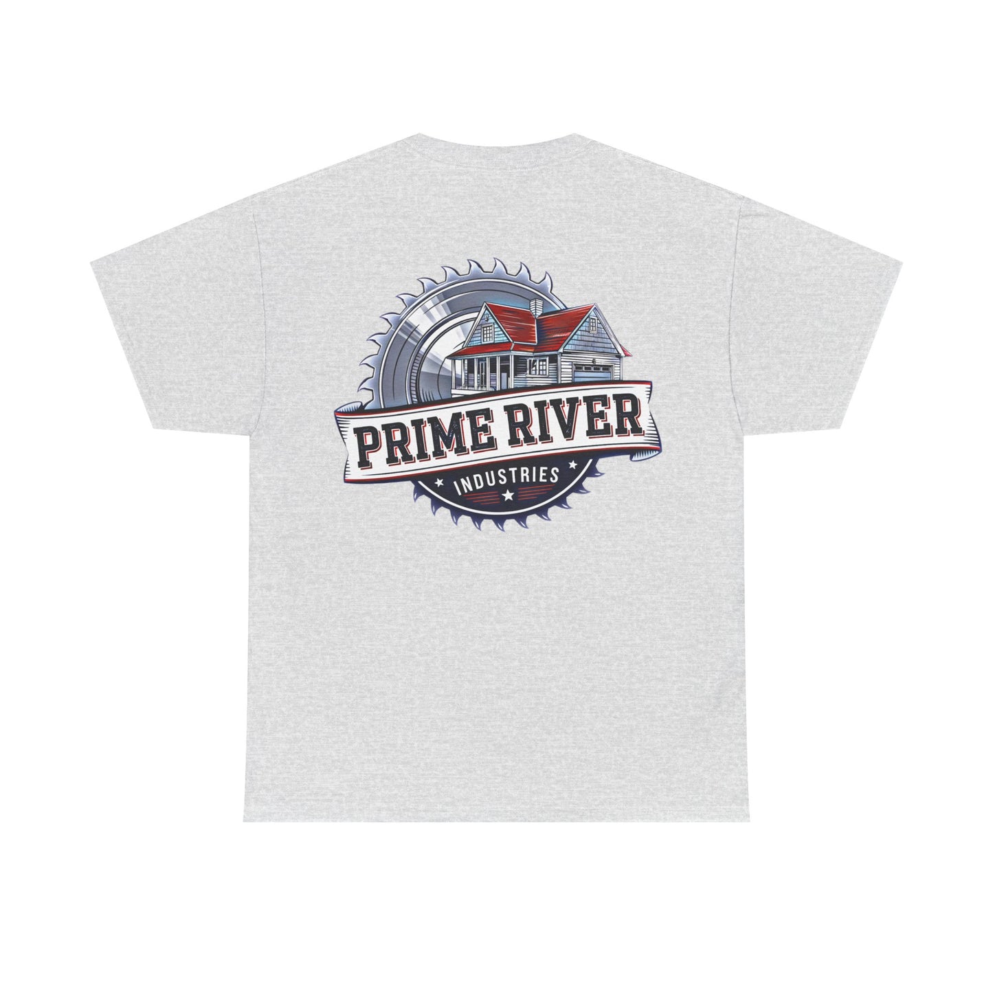 Prime River Industries Heavy Cotton Tee, Casual Unisex Shirt, Outdoor Apparel, Gift for Him, Graphic Tee, Vintage Style Tee