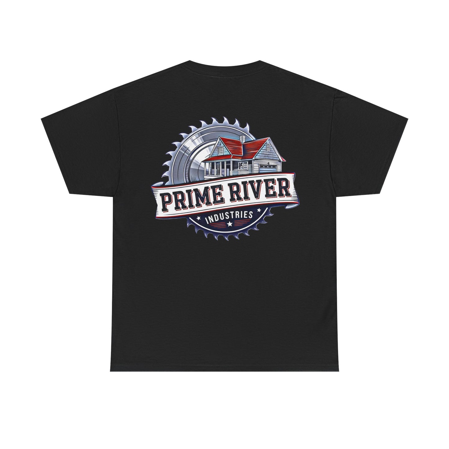 Prime River Industries Heavy Cotton Tee, Casual Unisex Shirt, Outdoor Apparel, Gift for Him, Graphic Tee, Vintage Style Tee