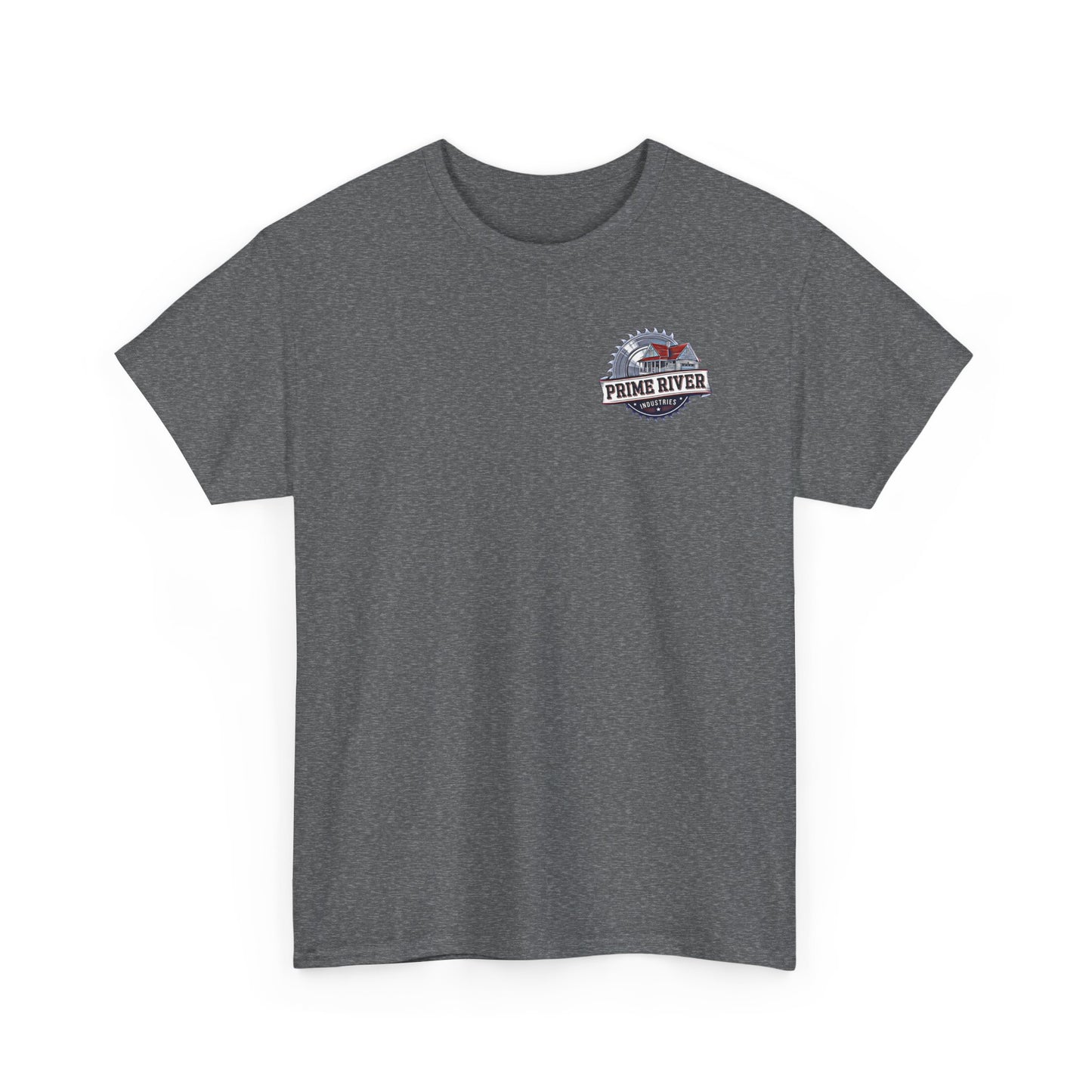 Prime River Industries Heavy Cotton Tee, Casual Unisex Shirt, Outdoor Apparel, Gift for Him, Graphic Tee, Vintage Style Tee
