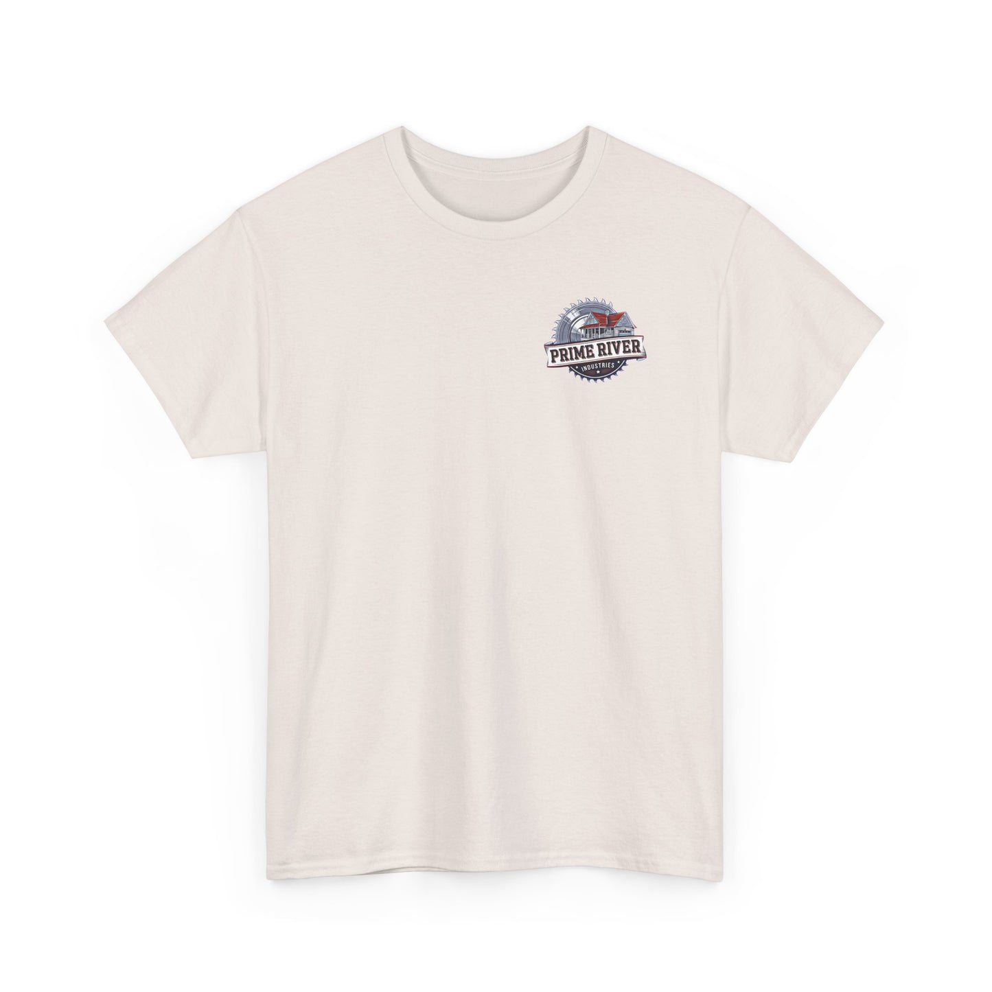 Prime River Industries Heavy Cotton Tee, Casual Unisex Shirt, Outdoor Apparel, Gift for Him, Graphic Tee, Vintage Style Tee