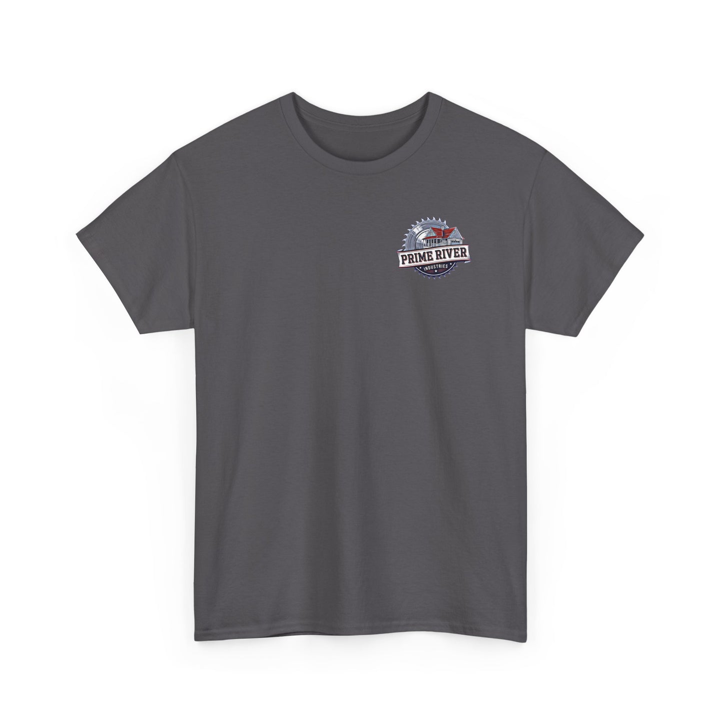 Prime River Industries Heavy Cotton Tee, Casual Unisex Shirt, Outdoor Apparel, Gift for Him, Graphic Tee, Vintage Style Tee