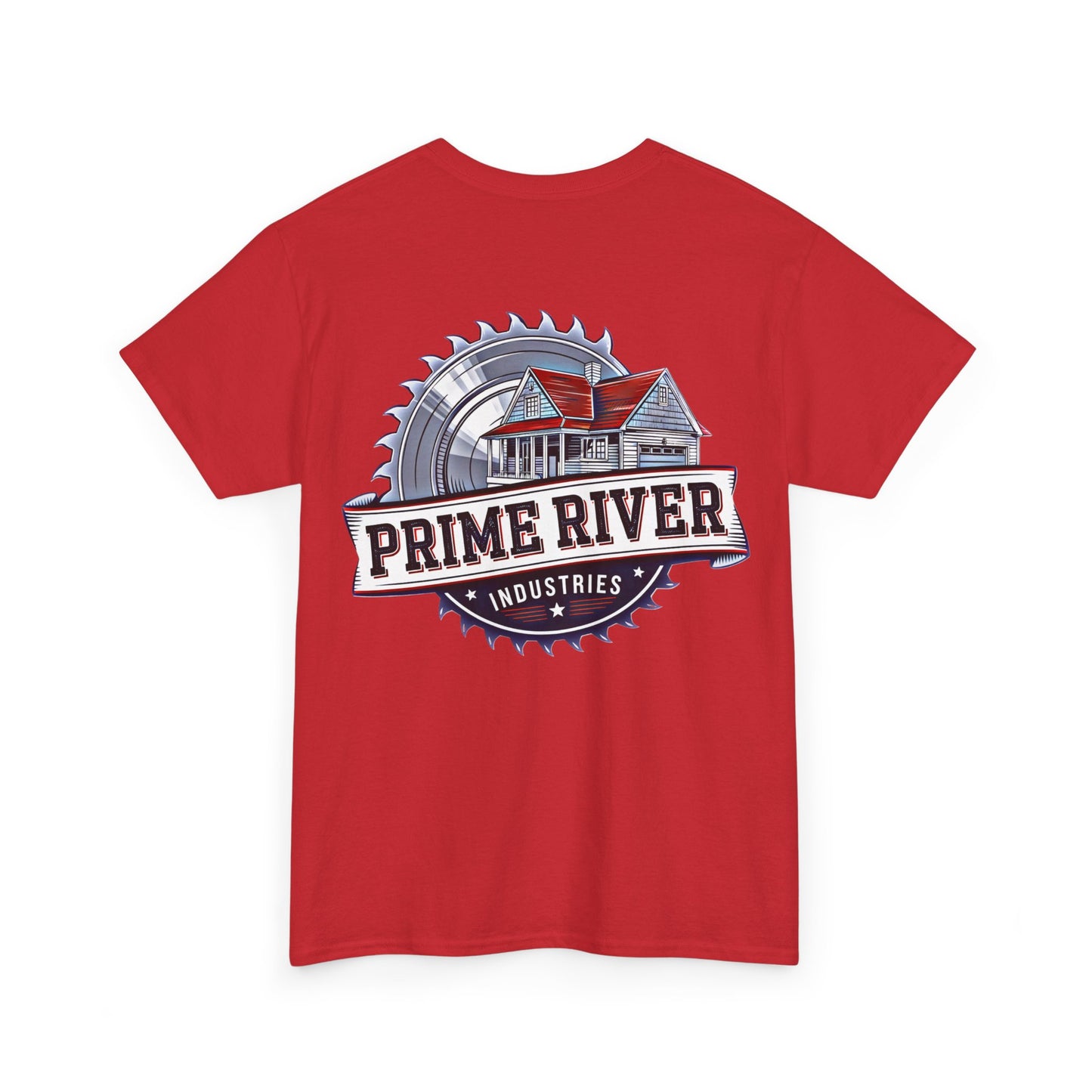 Prime River Industries Heavy Cotton Tee, Casual Unisex Shirt, Outdoor Apparel, Gift for Him, Graphic Tee, Vintage Style Tee