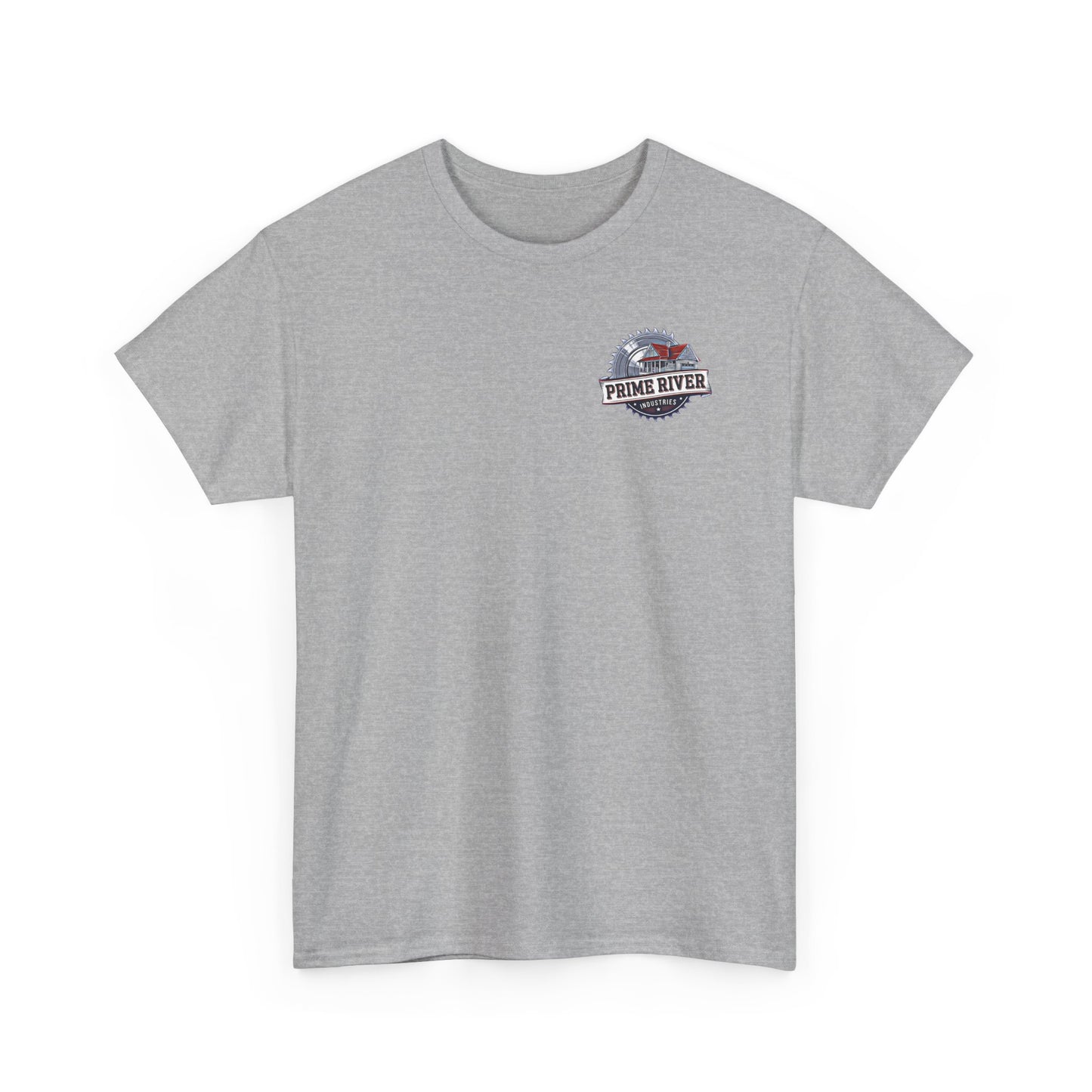 Prime River Industries Heavy Cotton Tee, Casual Unisex Shirt, Outdoor Apparel, Gift for Him, Graphic Tee, Vintage Style Tee