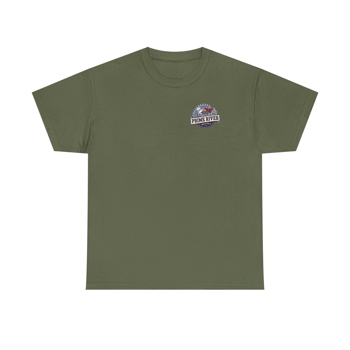 Prime River Industries Heavy Cotton Tee, Casual Unisex Shirt, Outdoor Apparel, Gift for Him, Graphic Tee, Vintage Style Tee