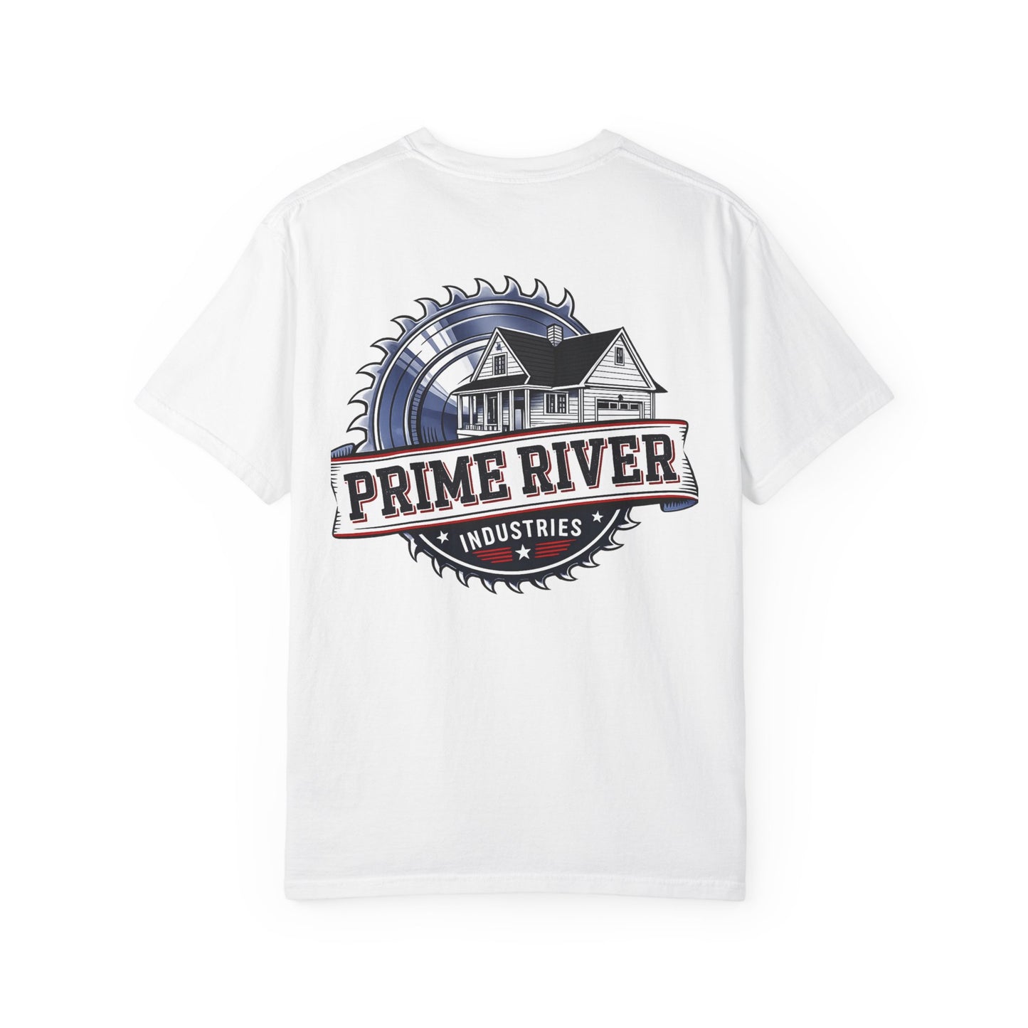 Prime River Industries T-shirt — Rustic Workshop Logo Tee