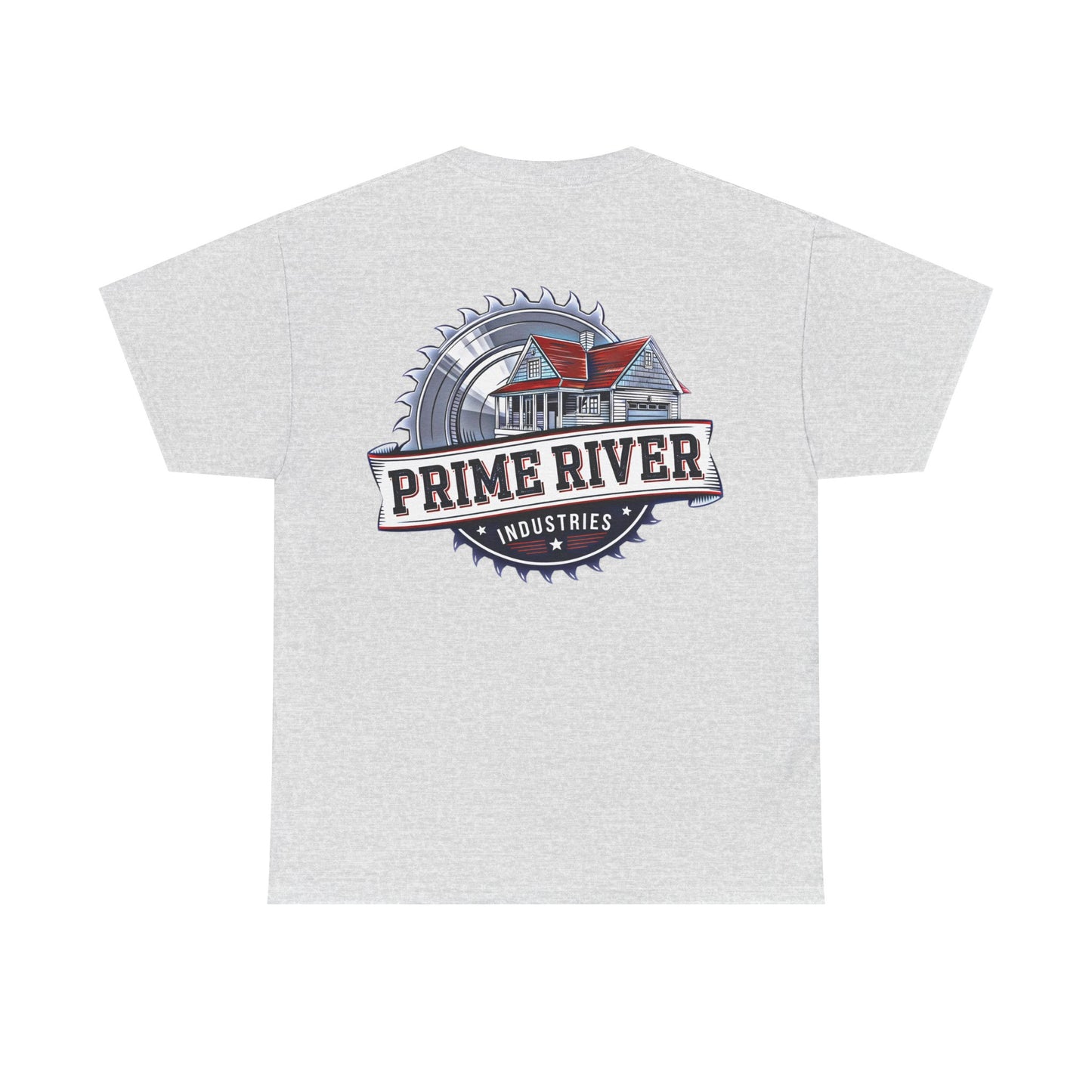 Prime River Industries Heavy Cotton Tee, Casual Unisex Shirt, Outdoor Apparel, Gift for Him, Graphic Tee, Vintage Style Tee