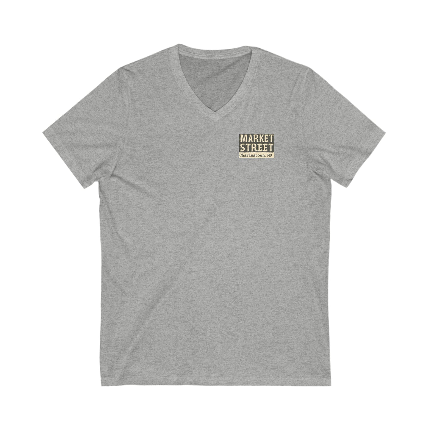 Market Street Unisex Jersey Short Sleeve V-Neck Tee