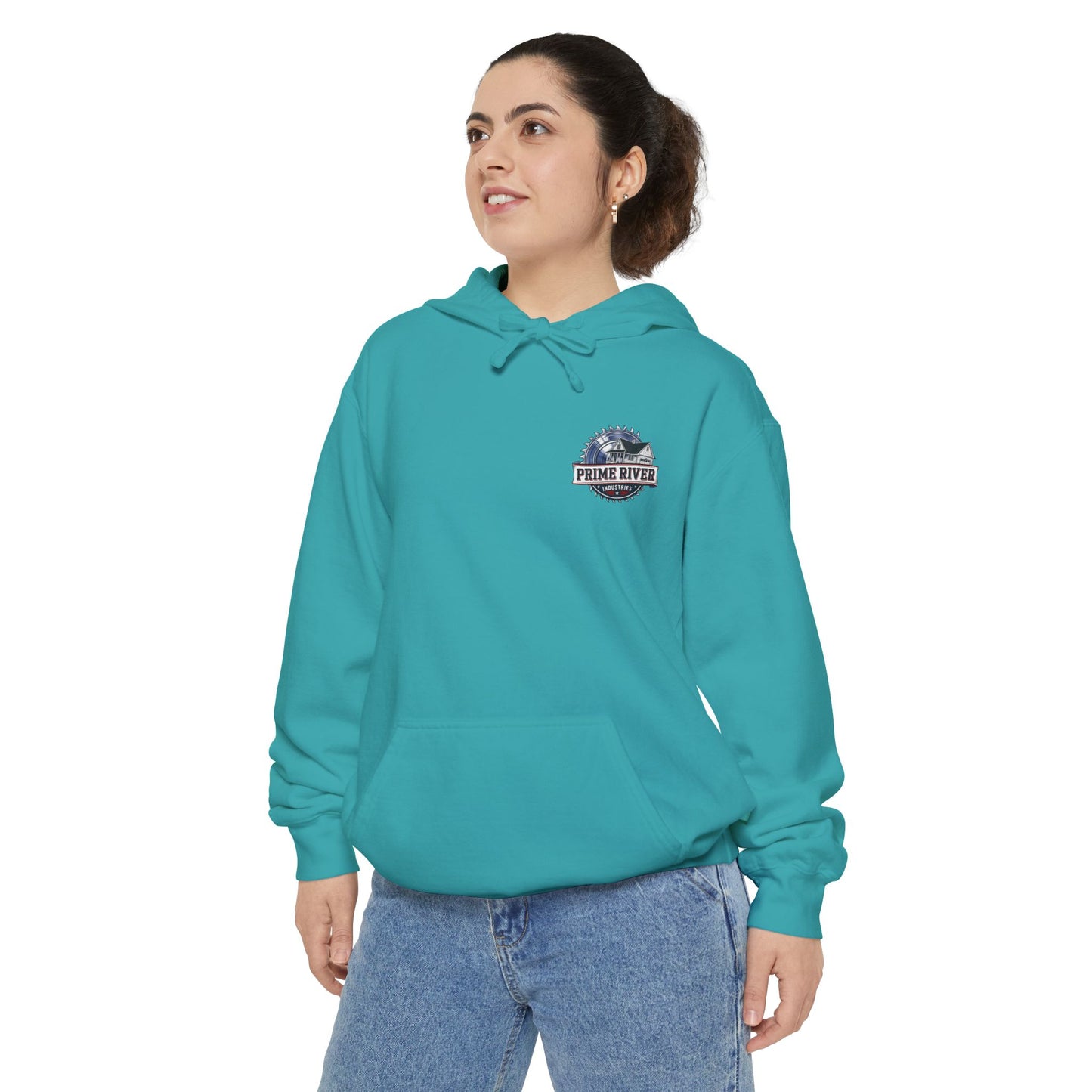 Prime River Industries Hoodie — Vintage Mill Logo Garment-Dyed Pullover