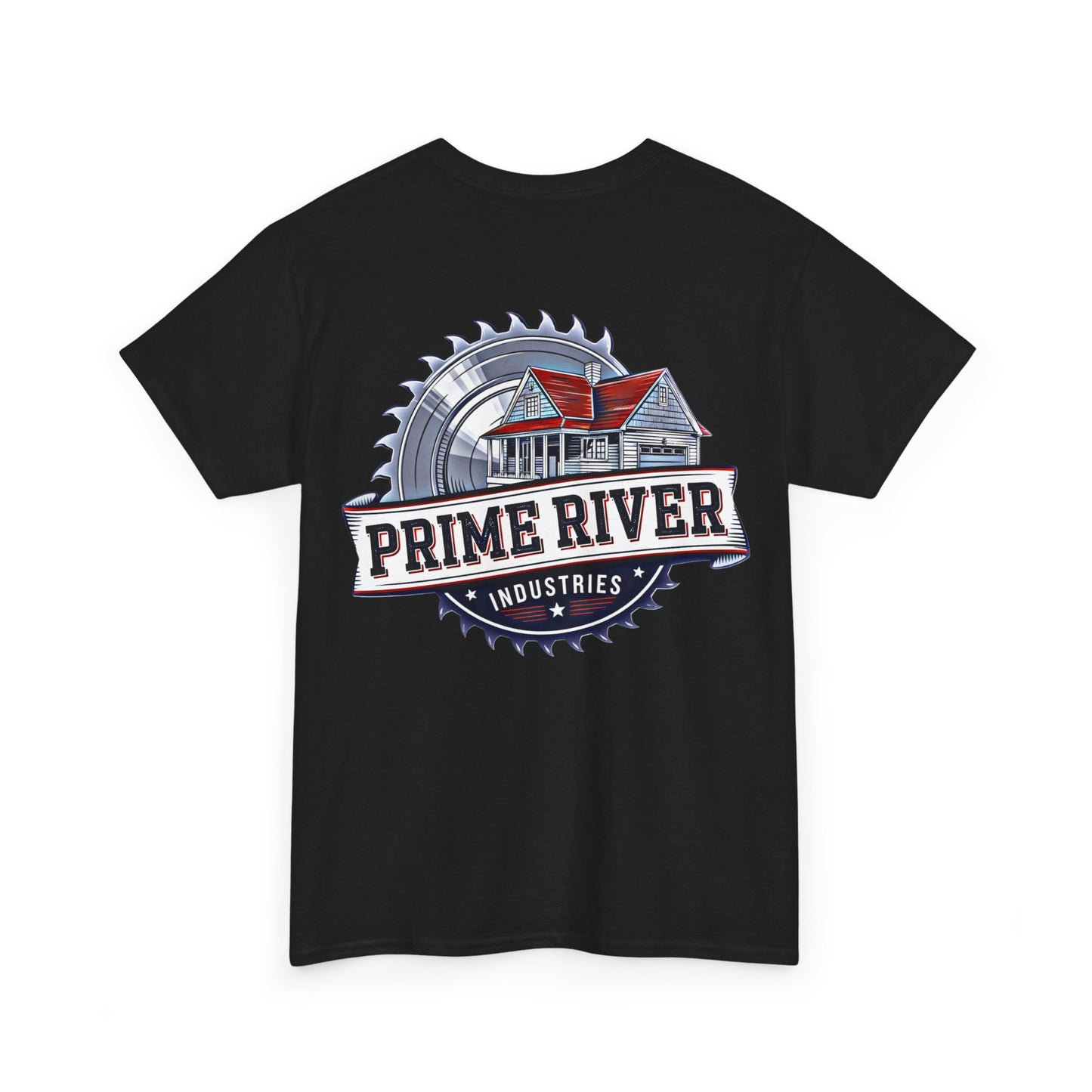 Prime River Industries Heavy Cotton Tee, Casual Unisex Shirt, Outdoor Apparel, Gift for Him, Graphic Tee, Vintage Style Tee
