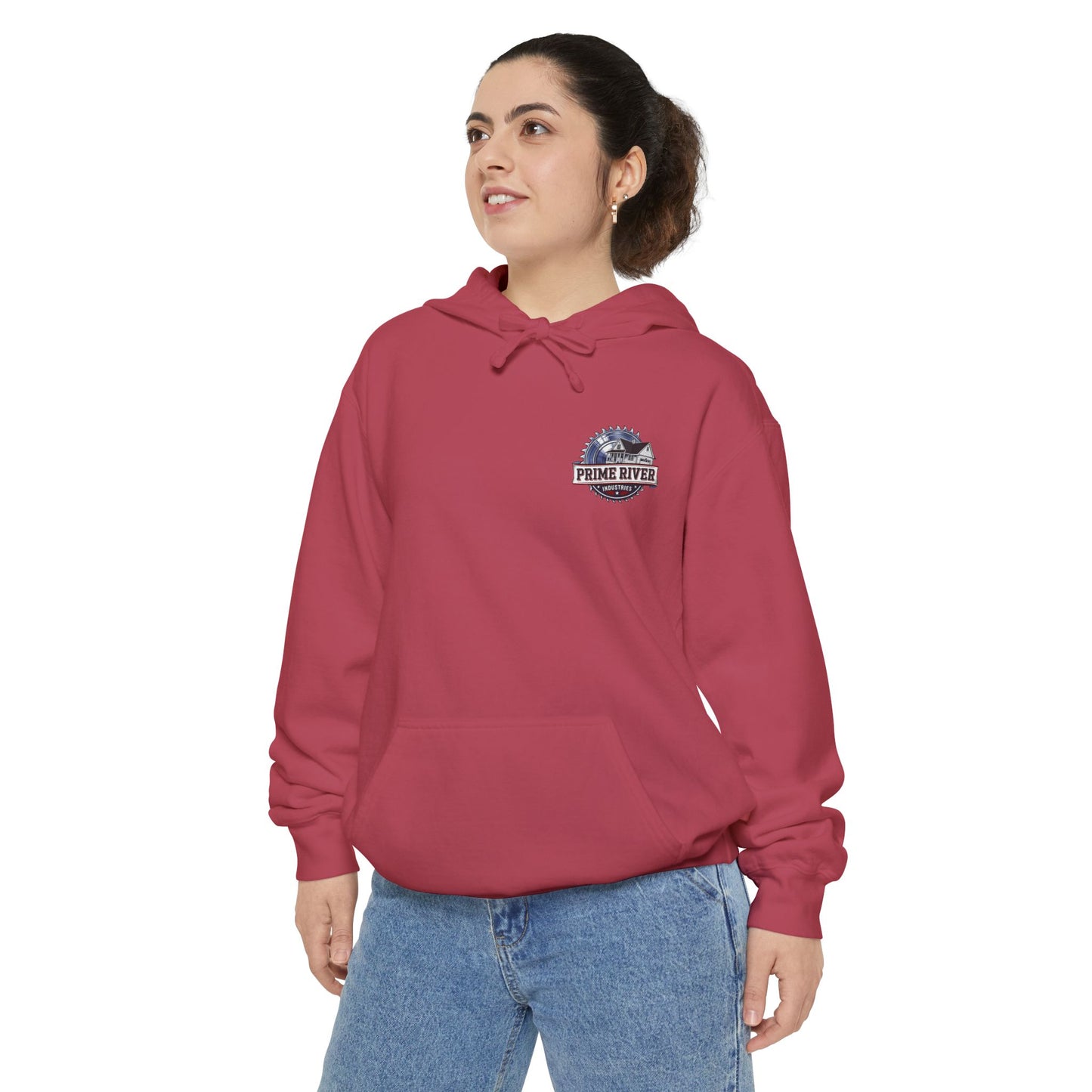 Prime River Industries Hoodie — Vintage Mill Logo Garment-Dyed Pullover