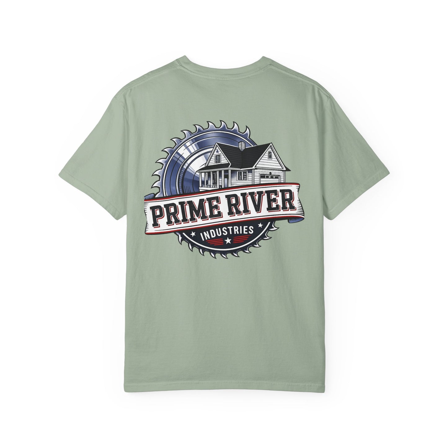 Prime River Industries T-shirt — Rustic Workshop Logo Tee