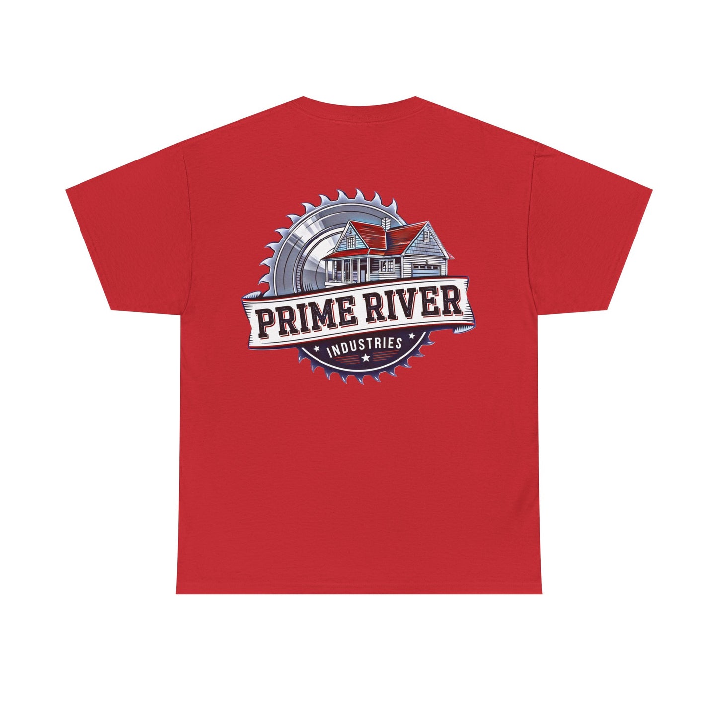Prime River Industries Heavy Cotton Tee, Casual Unisex Shirt, Outdoor Apparel, Gift for Him, Graphic Tee, Vintage Style Tee