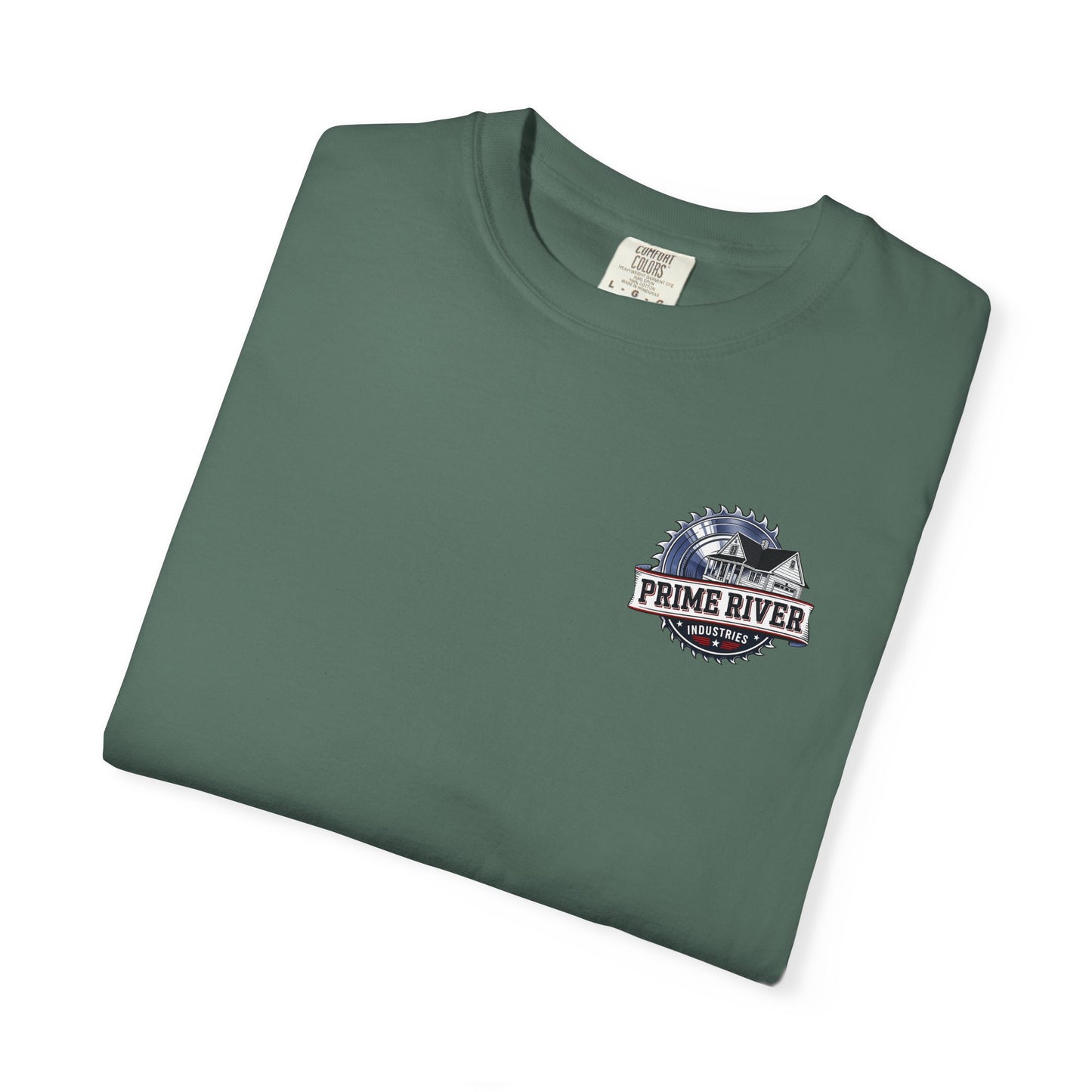 Prime River Industries T-shirt — Rustic Workshop Logo Tee