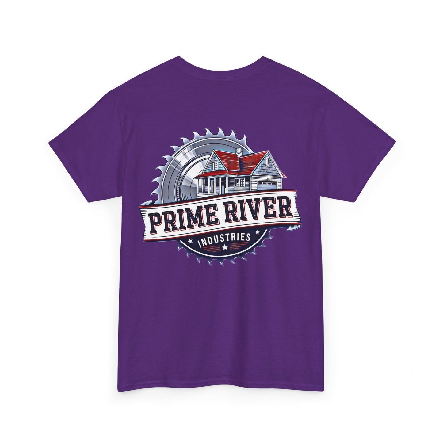 Prime River Industries Heavy Cotton Tee, Casual Unisex Shirt, Outdoor Apparel, Gift for Him, Graphic Tee, Vintage Style Tee