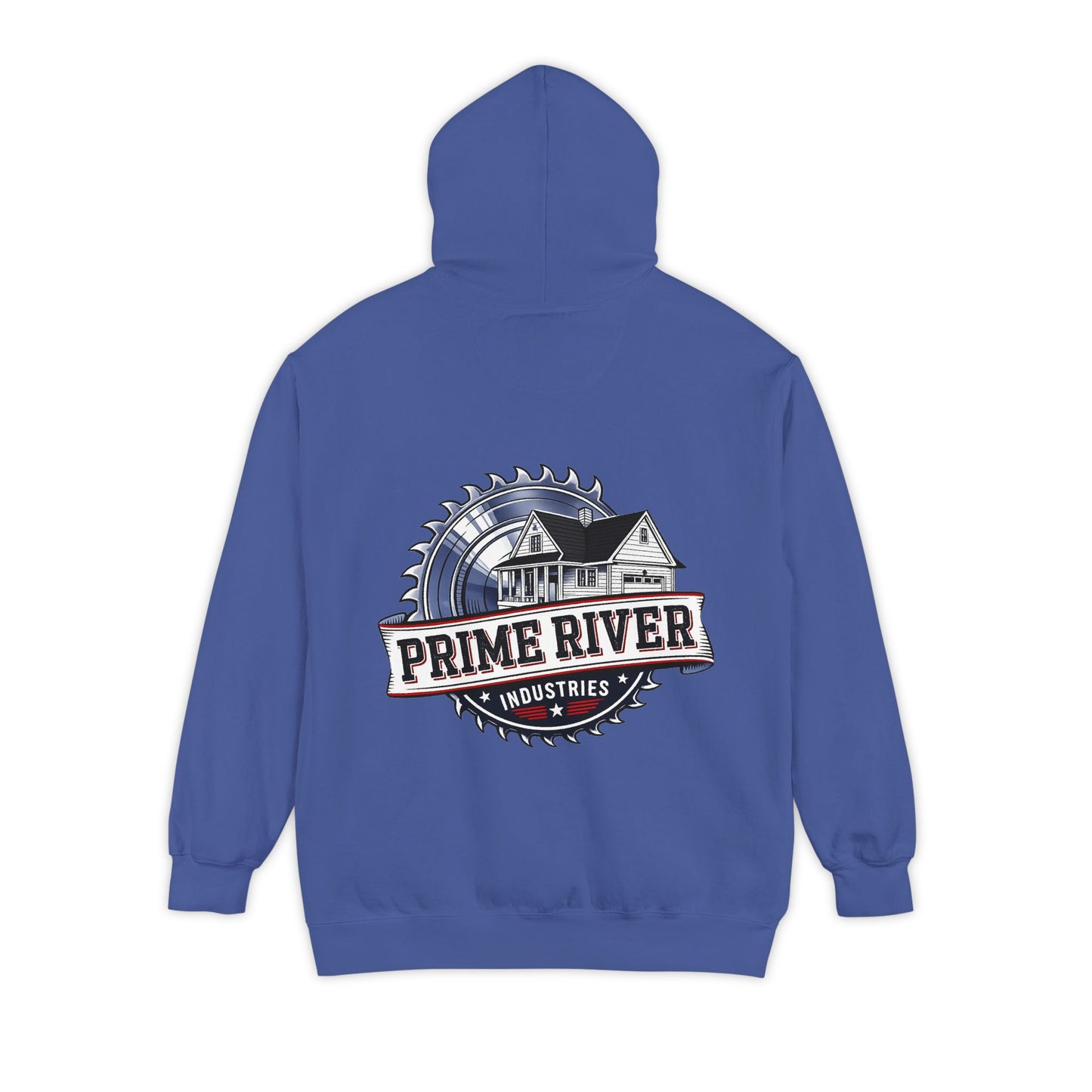 Prime River Industries Hoodie — Vintage Mill Logo Garment-Dyed Pullover