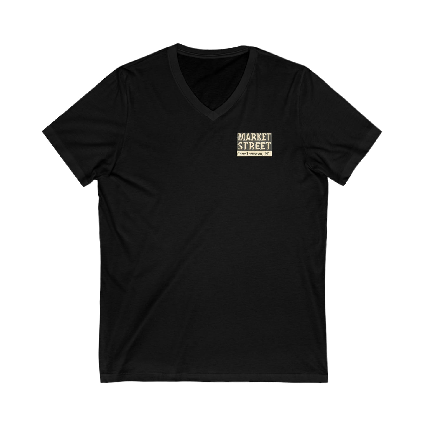 Market Street Unisex Jersey Short Sleeve V-Neck Tee