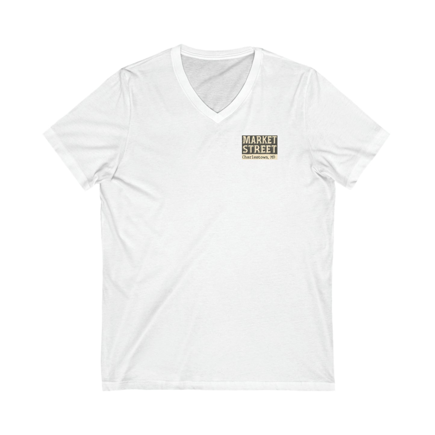 Market Street Unisex Jersey Short Sleeve V-Neck Tee