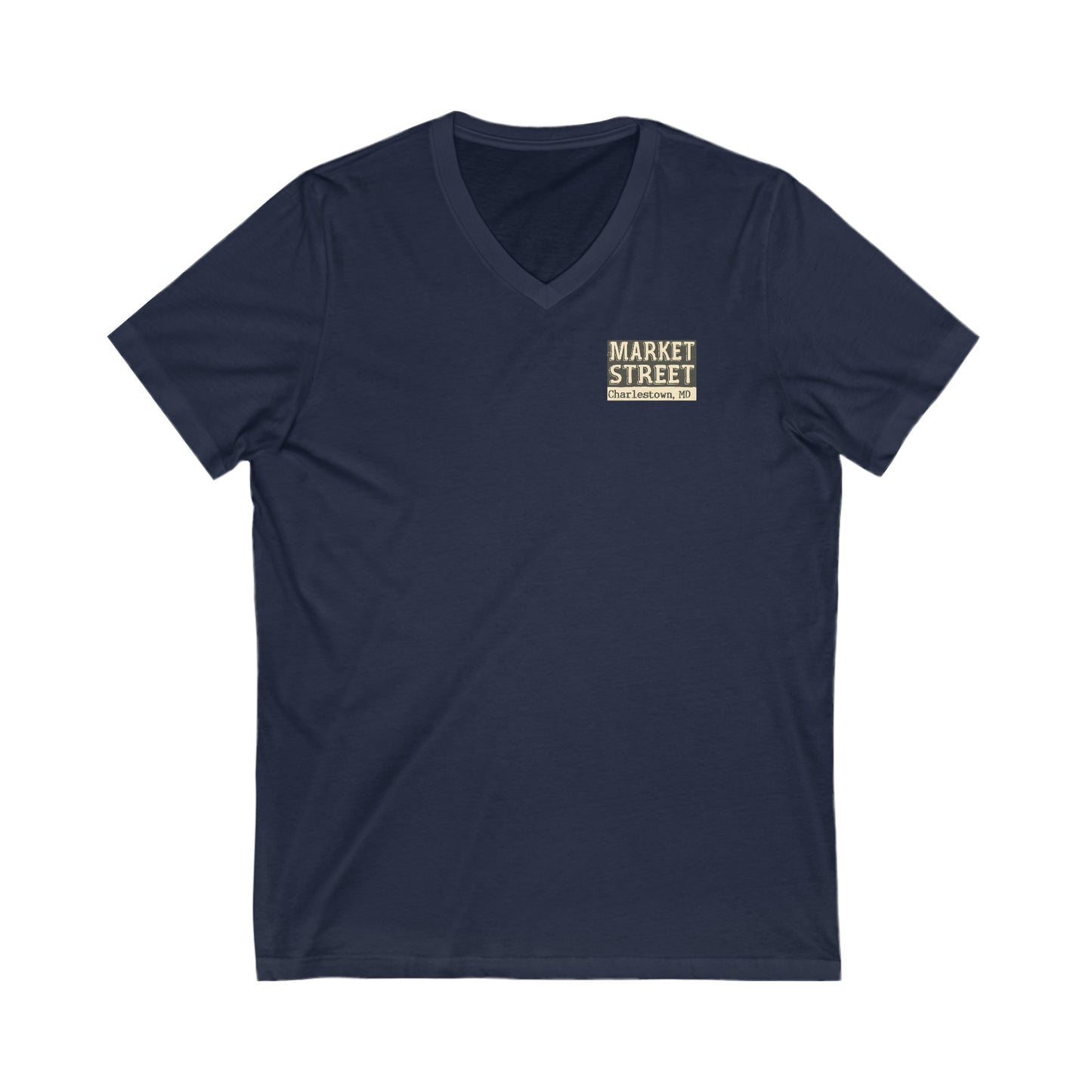 Staff Market Street Unisex Jersey Short Sleeve V-Neck Tee