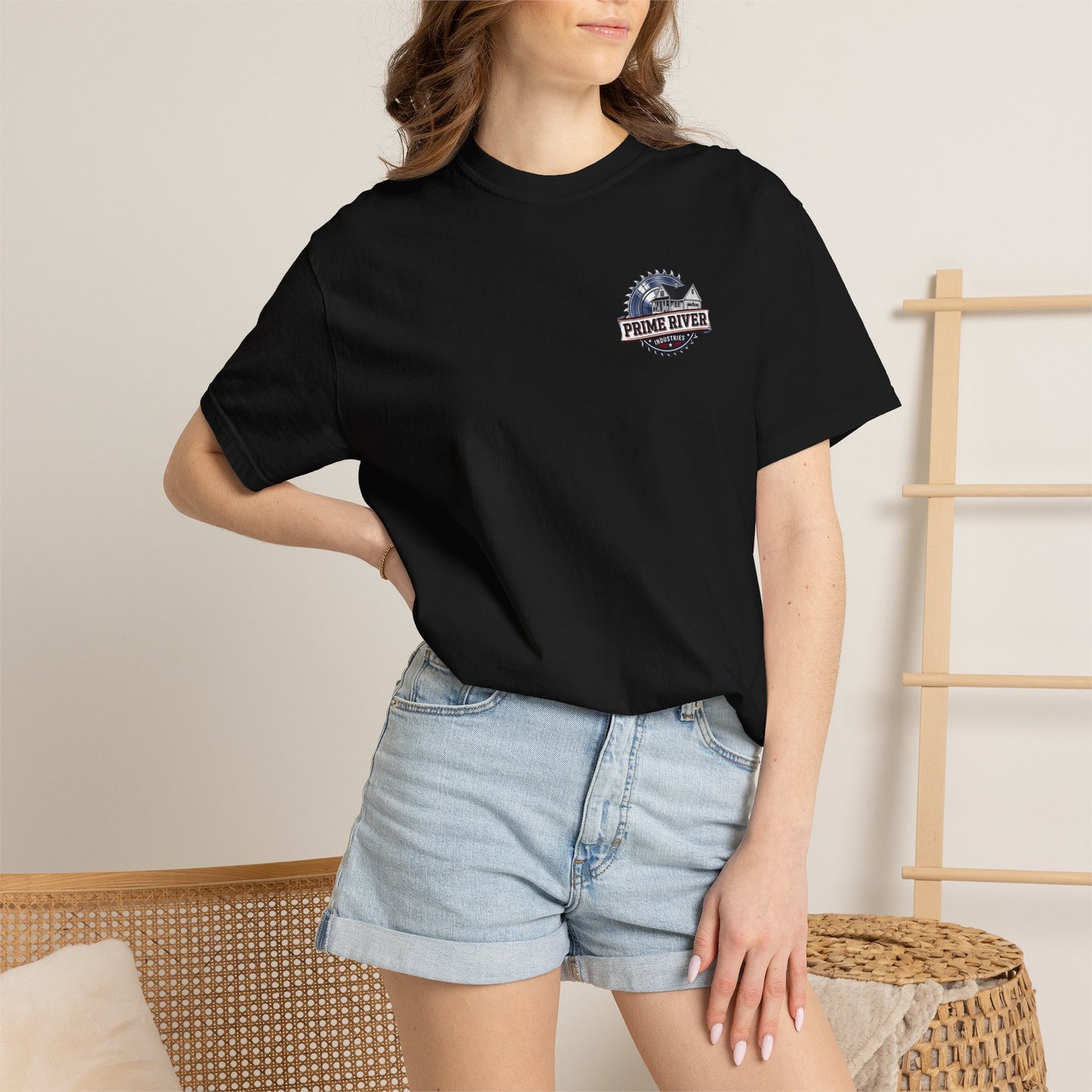 Prime River Industries T-shirt — Rustic Workshop Logo Tee