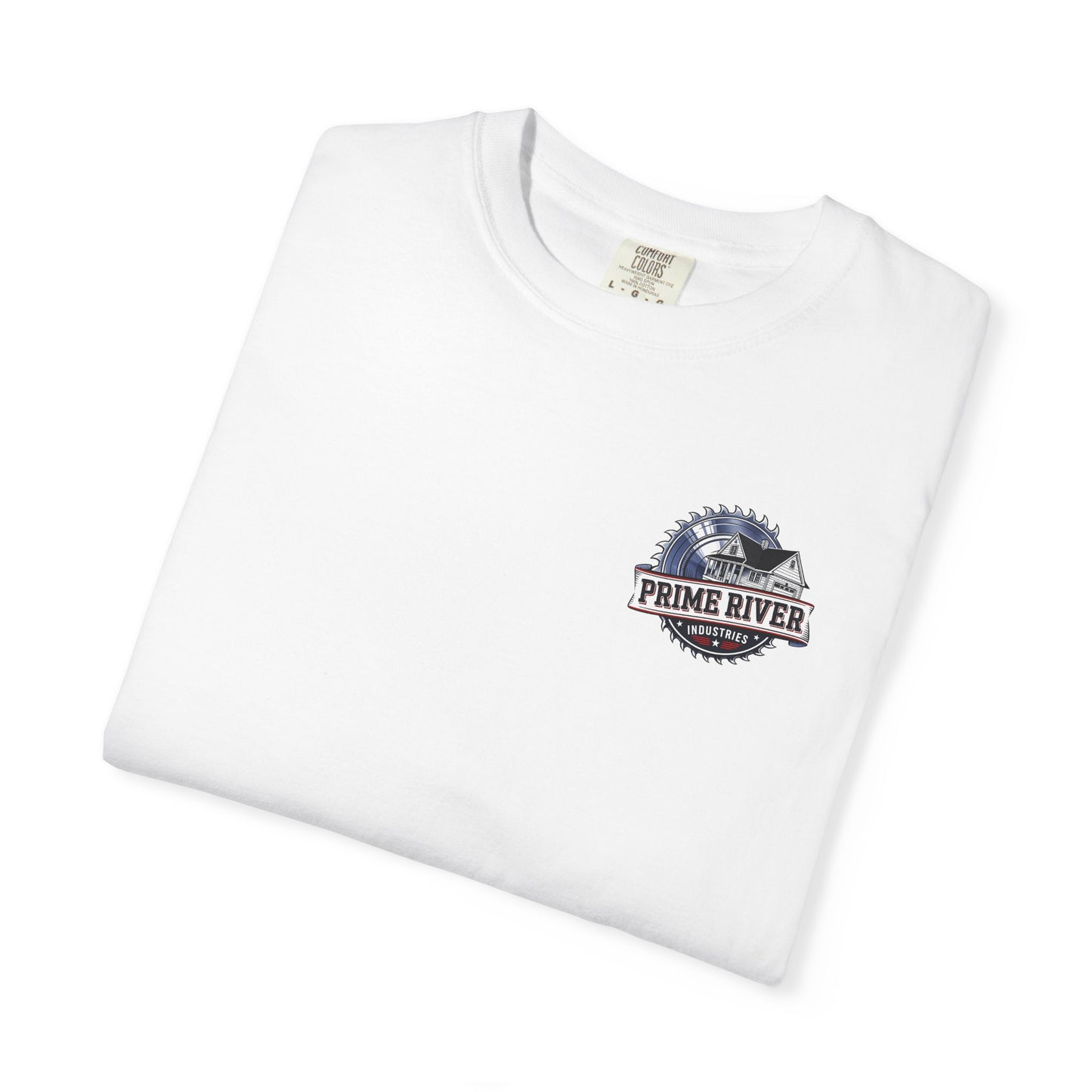 Prime River Industries T-shirt — Rustic Workshop Logo Tee
