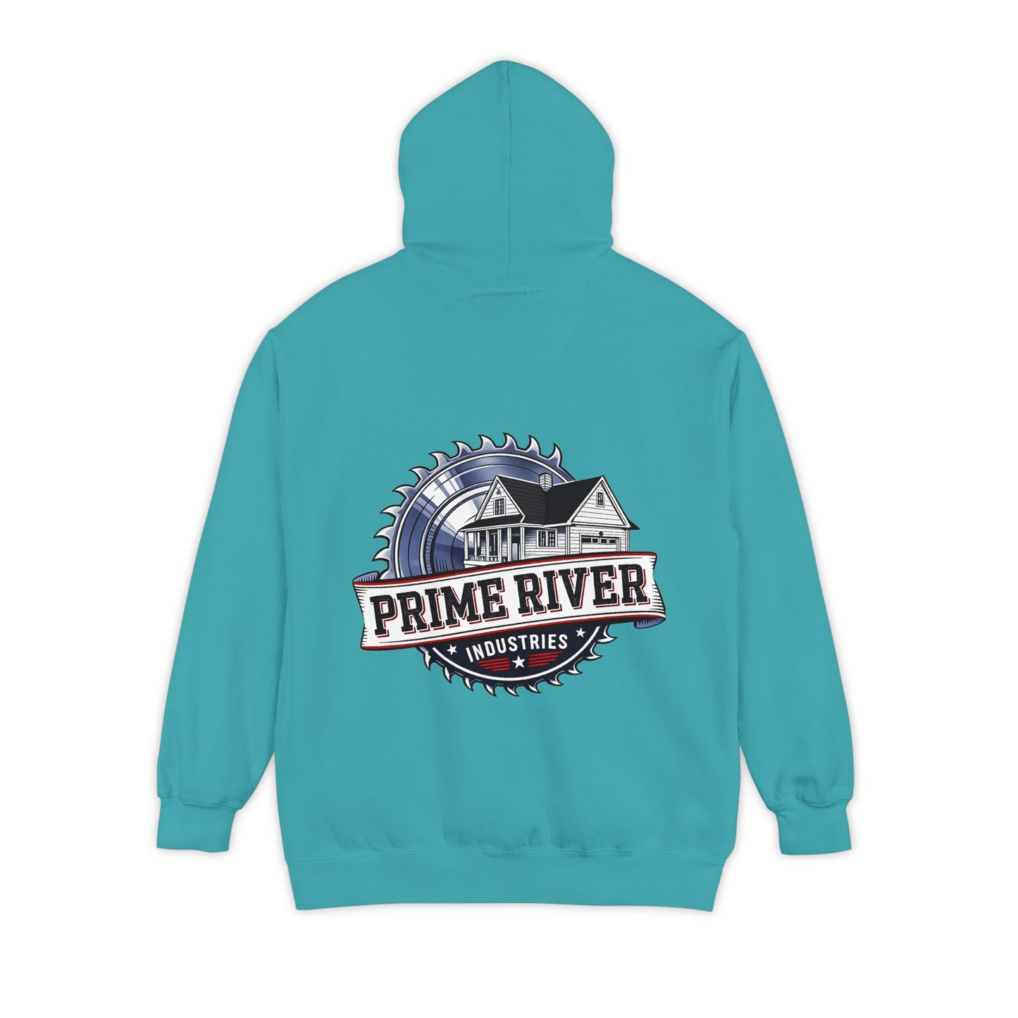 Prime River Industries Hoodie — Vintage Mill Logo Garment-Dyed Pullover
