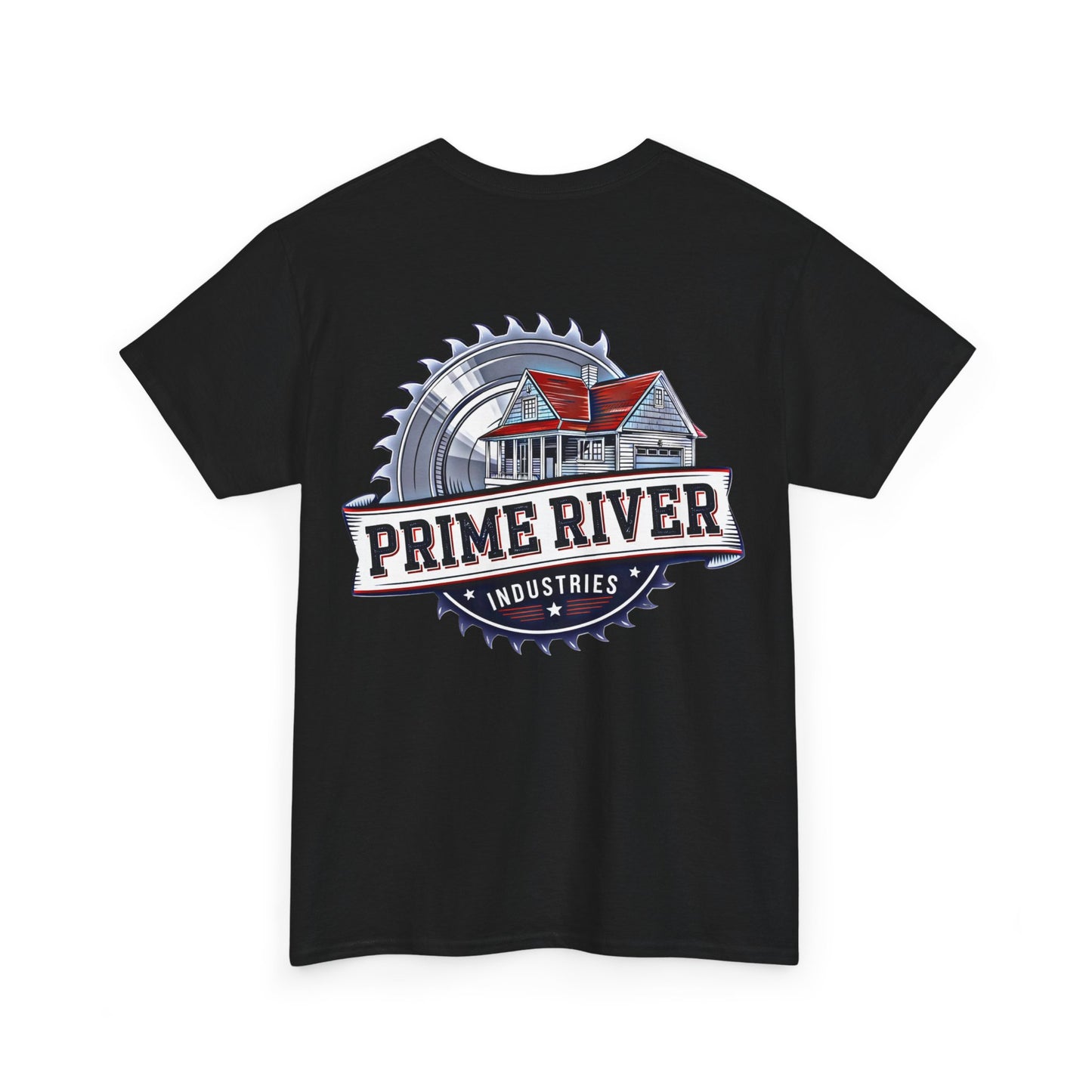 Prime River Industries Heavy Cotton Tee, Casual Unisex Shirt, Outdoor Apparel, Gift for Him, Graphic Tee, Vintage Style Tee