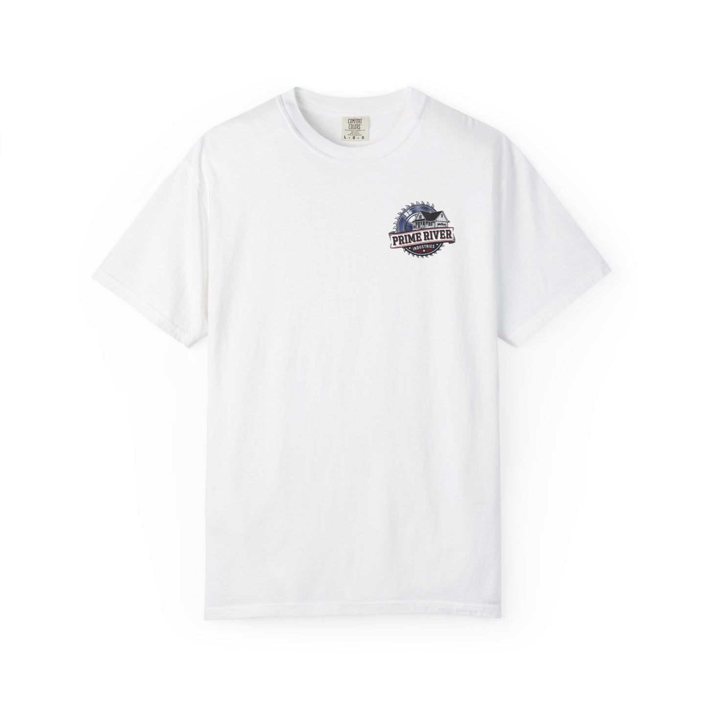 Prime River Industries T-shirt — Rustic Workshop Logo Tee