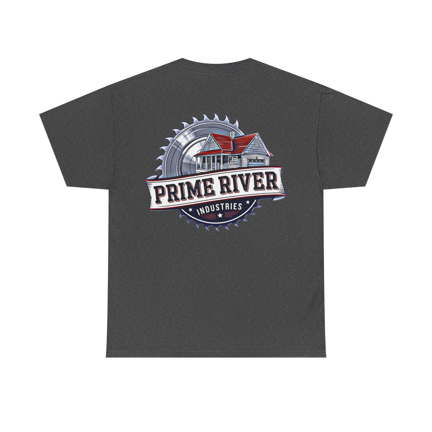 Prime River Industries Heavy Cotton Tee, Casual Unisex Shirt, Outdoor Apparel, Gift for Him, Graphic Tee, Vintage Style Tee