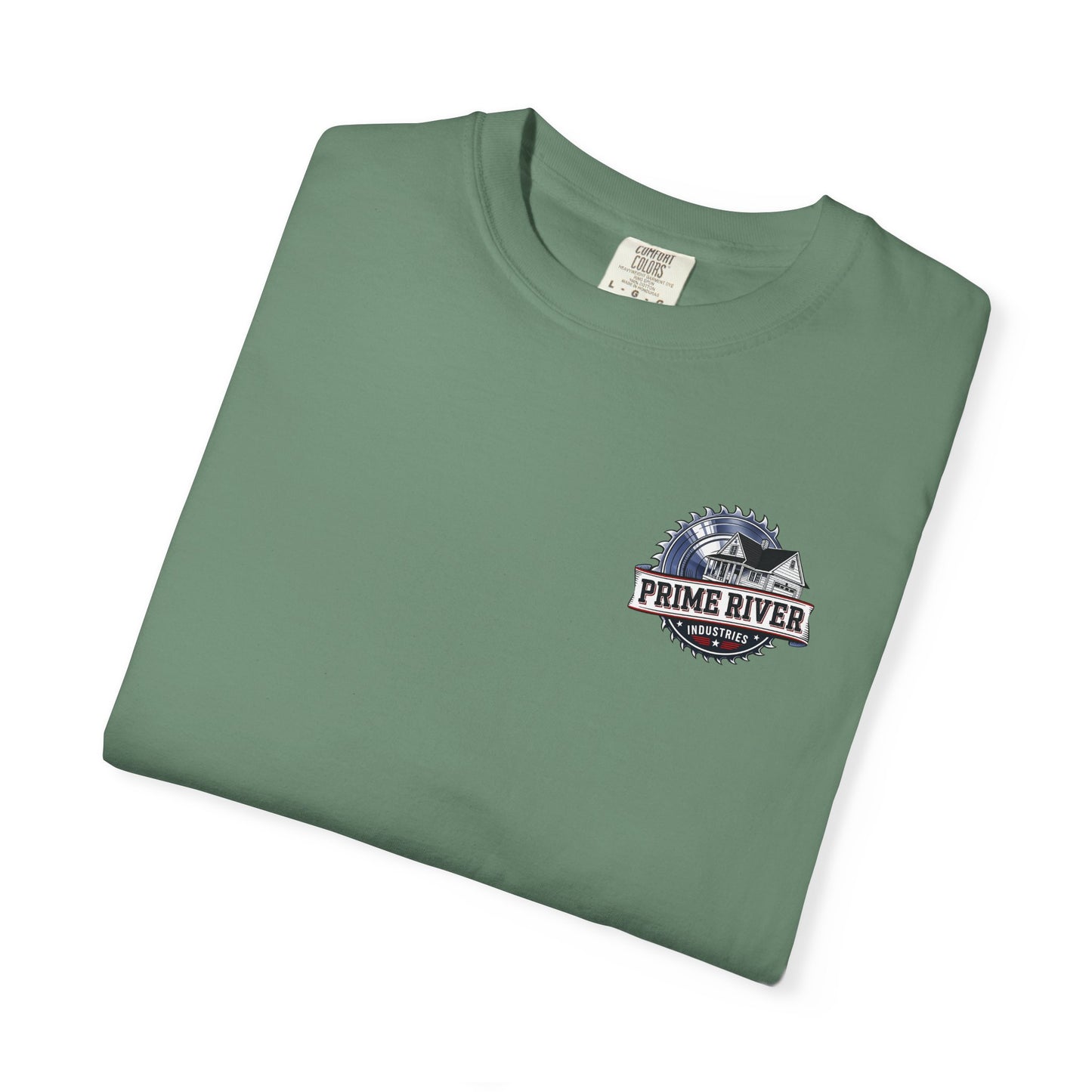 Prime River Industries T-shirt — Rustic Workshop Logo Tee