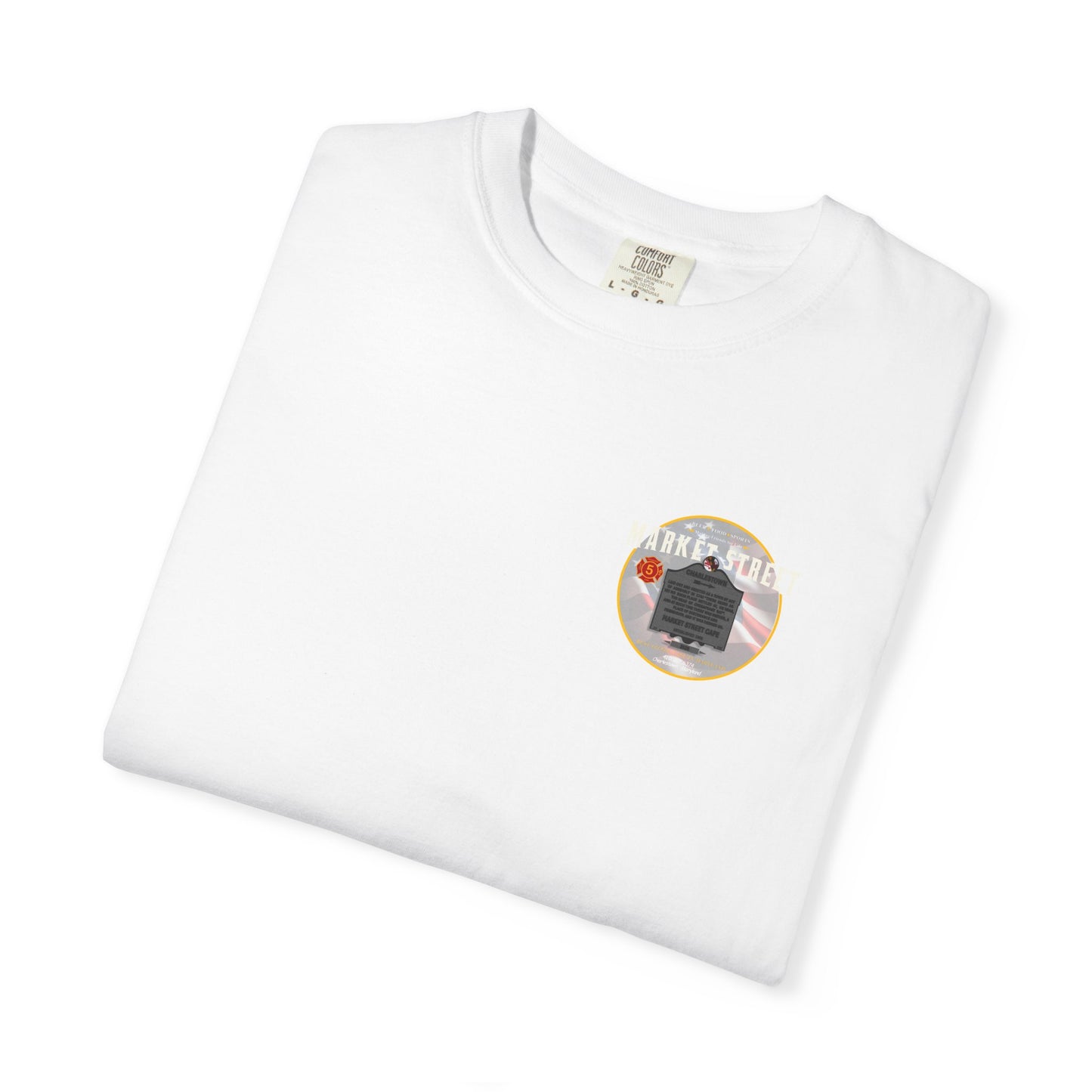 Charlestown Historical Marker T-Shirt — Market Street Café Retro Graphic Tee