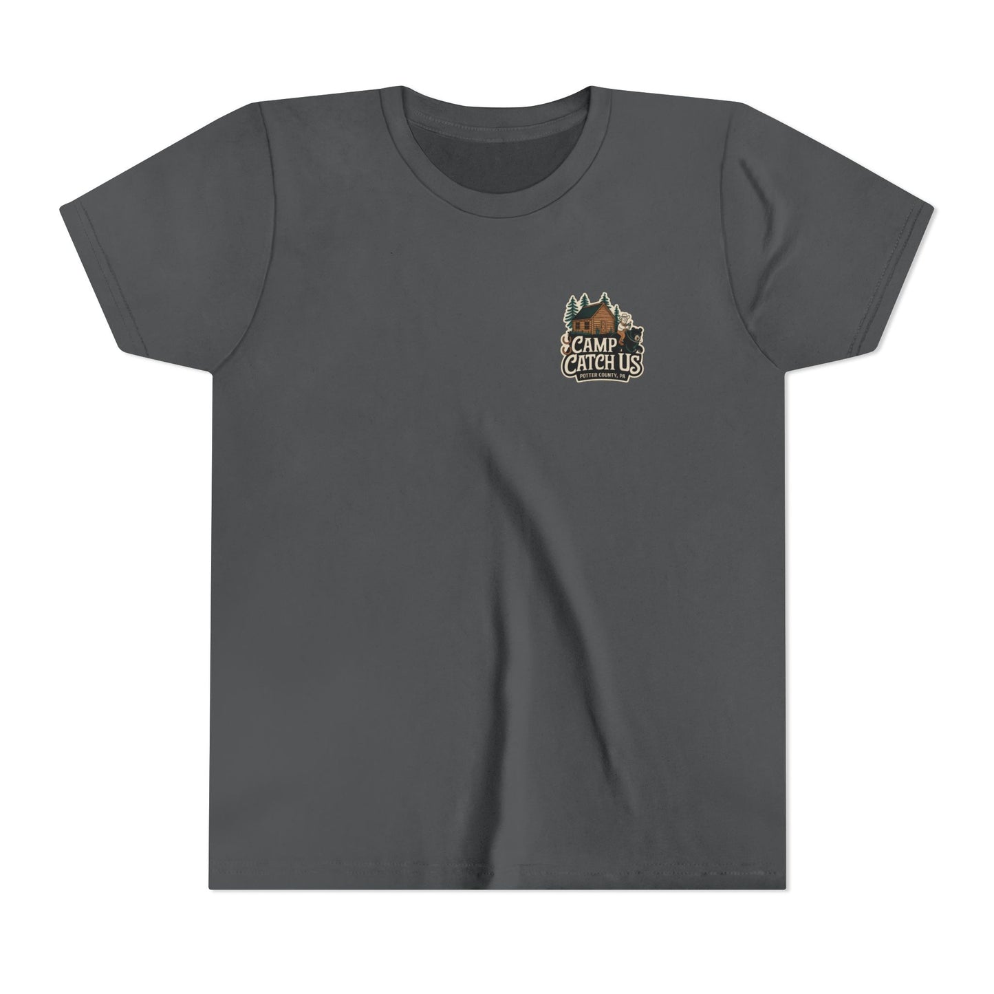 Youth Camp Catch Us Tee, Adventure Shirt for Kids, Outdoor Fun T-Shirt, Summer Camp Apparel, Nature Lover's Gift, Camping Outfit