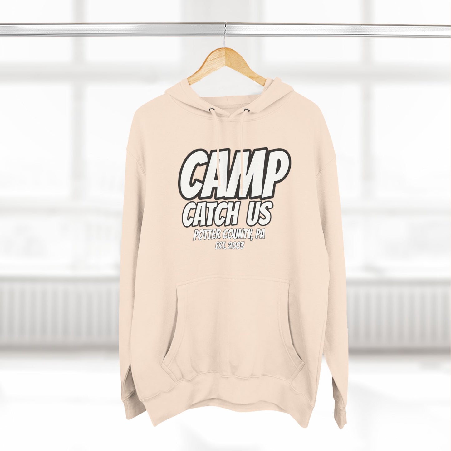 Camp Catch Us Three-Panel Fleece Hoodie