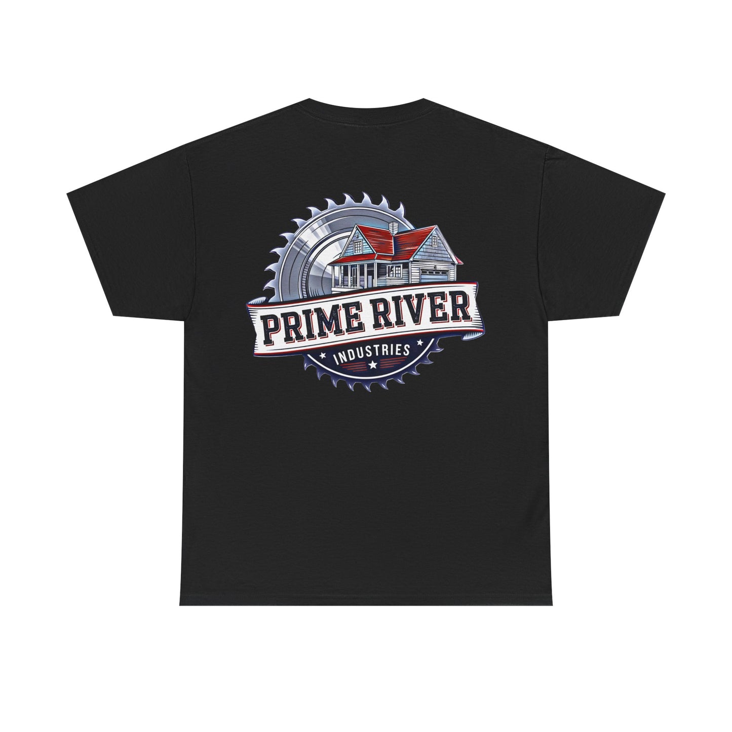 Prime River Industries Heavy Cotton Tee, Casual Unisex Shirt, Outdoor Apparel, Gift for Him, Graphic Tee, Vintage Style Tee