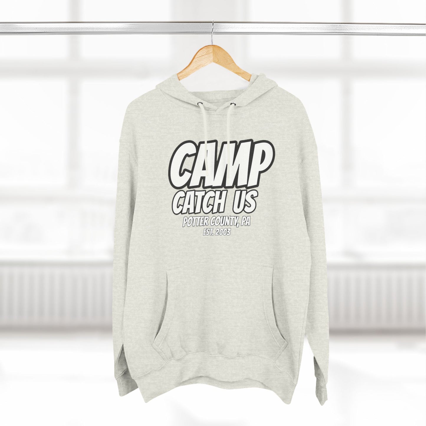 Camp Catch Us Three-Panel Fleece Hoodie