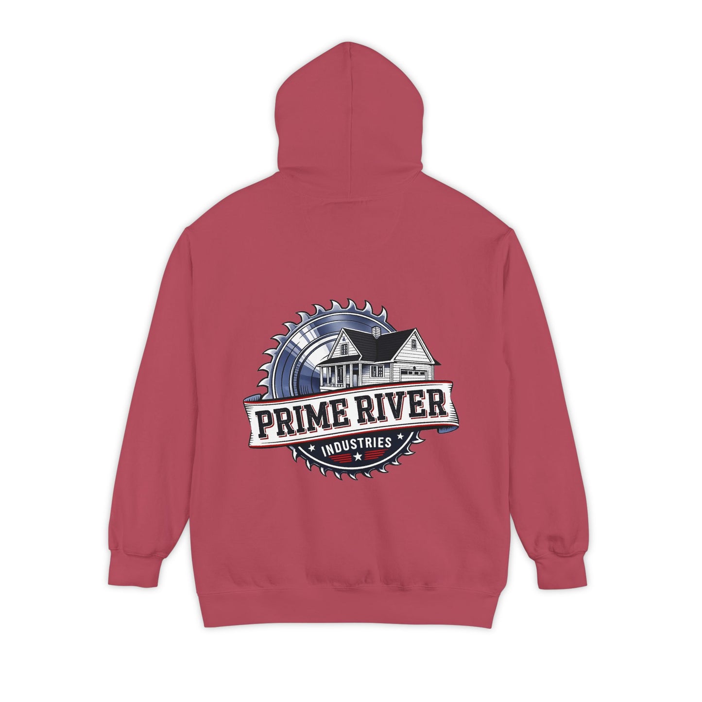Prime River Industries Hoodie — Vintage Mill Logo Garment-Dyed Pullover