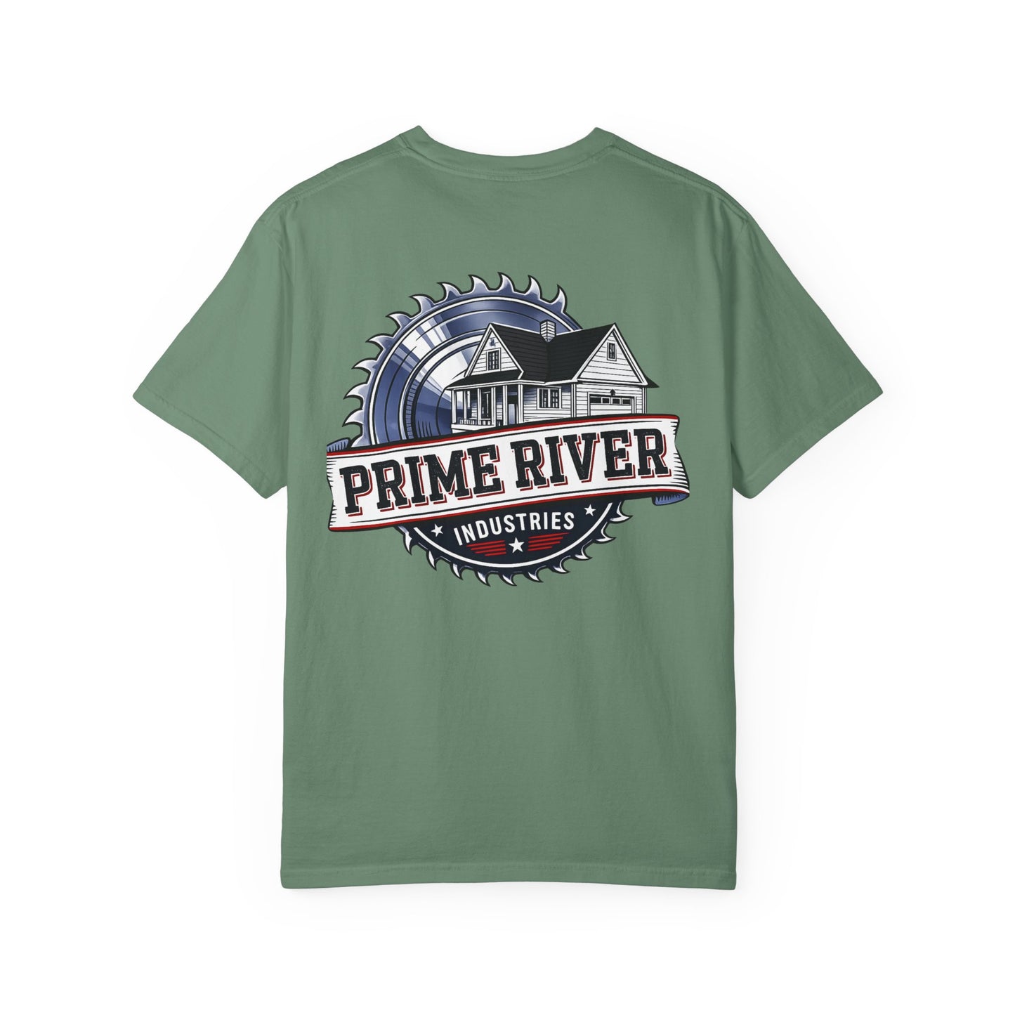 Prime River Industries T-shirt — Rustic Workshop Logo Tee