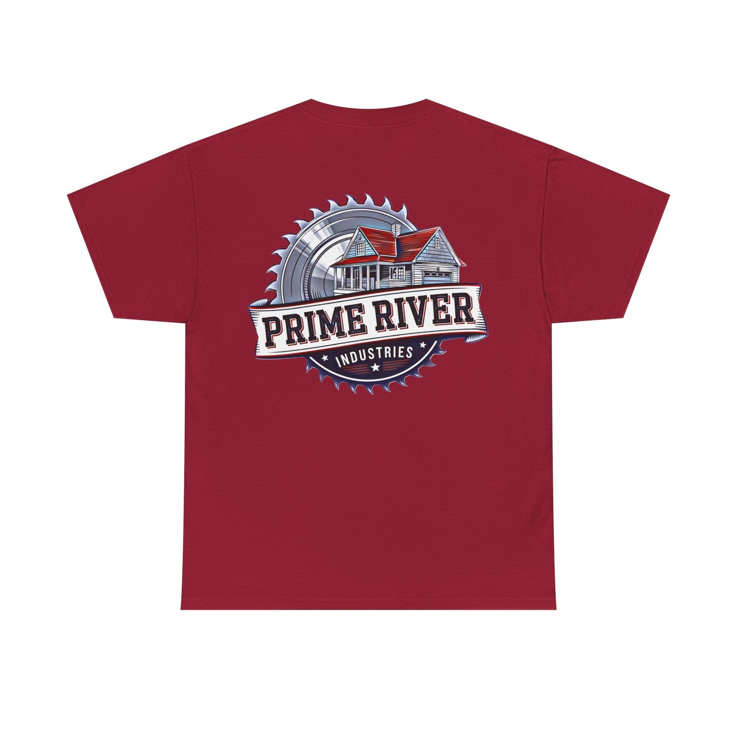 Prime River Industries Heavy Cotton Tee, Casual Unisex Shirt, Outdoor Apparel, Gift for Him, Graphic Tee, Vintage Style Tee