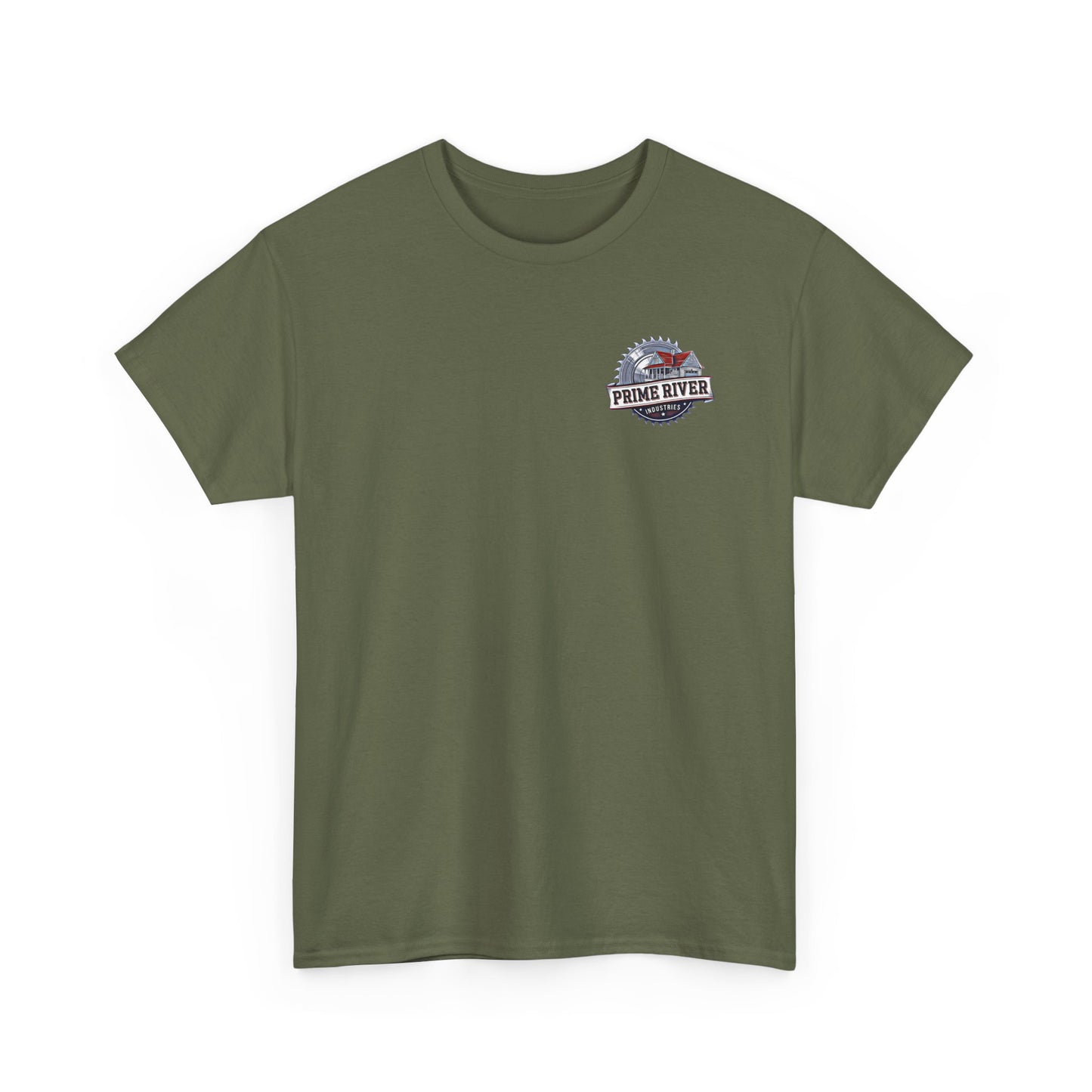 Prime River Industries Heavy Cotton Tee, Casual Unisex Shirt, Outdoor Apparel, Gift for Him, Graphic Tee, Vintage Style Tee