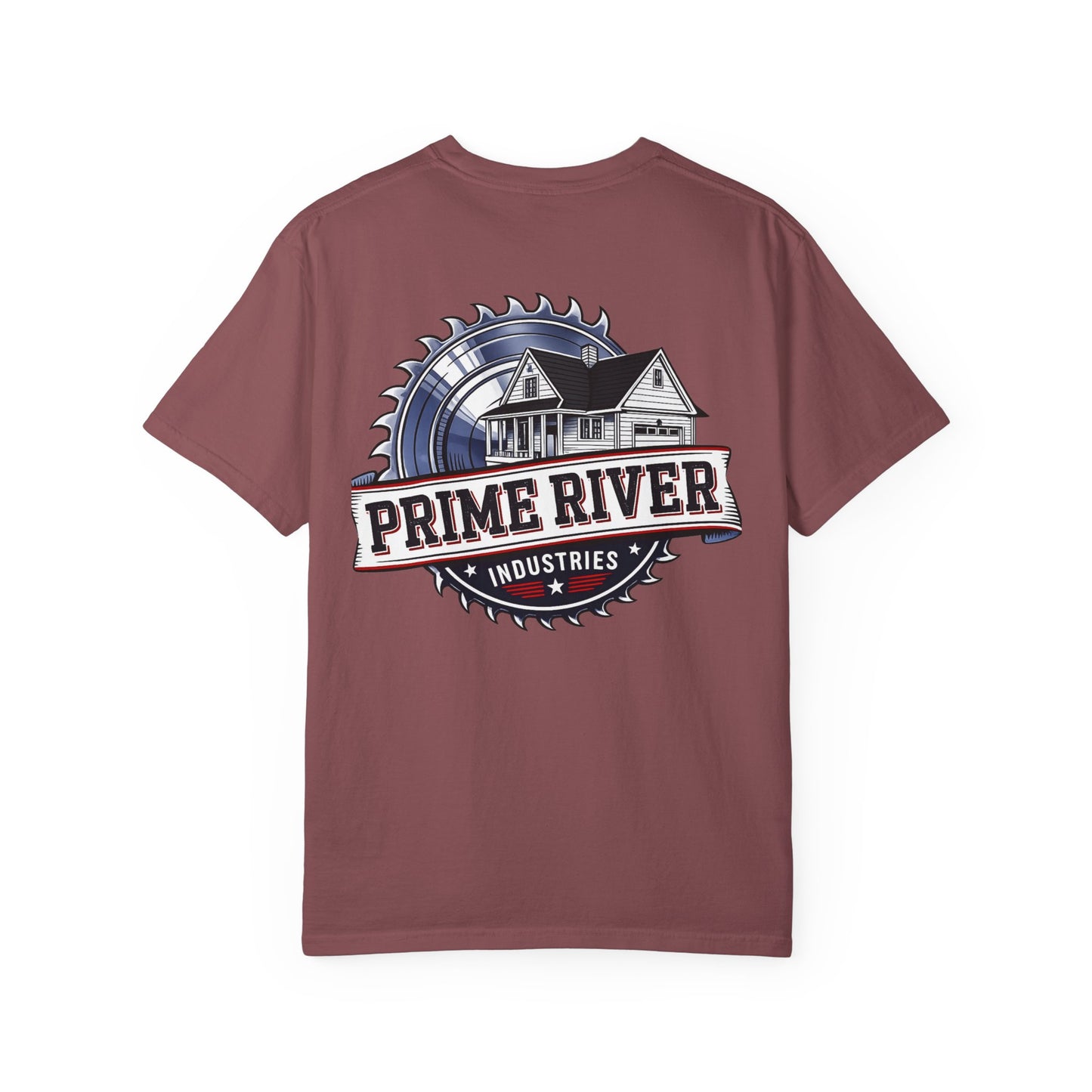 Prime River Industries T-shirt — Rustic Workshop Logo Tee