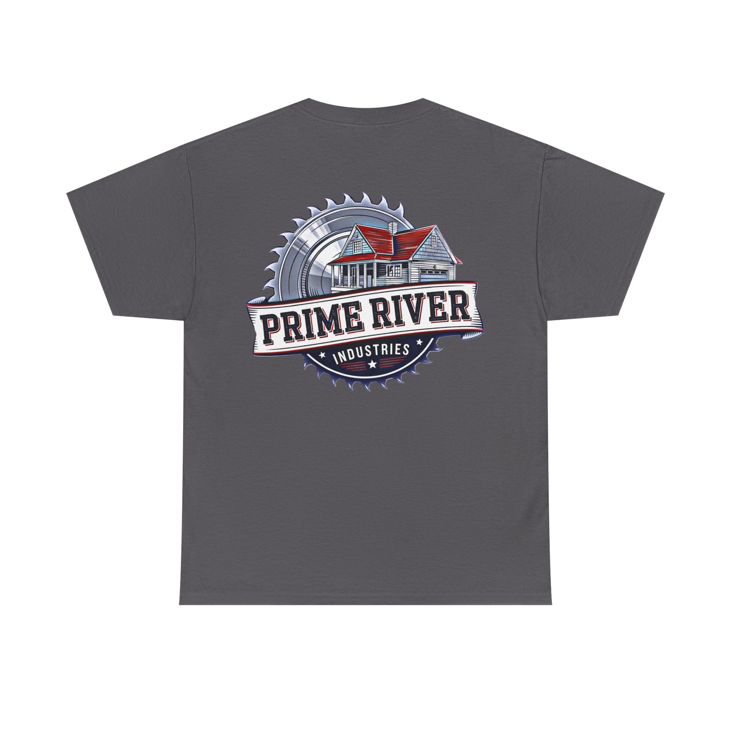 Prime River Industries Heavy Cotton Tee, Casual Unisex Shirt, Outdoor Apparel, Gift for Him, Graphic Tee, Vintage Style Tee